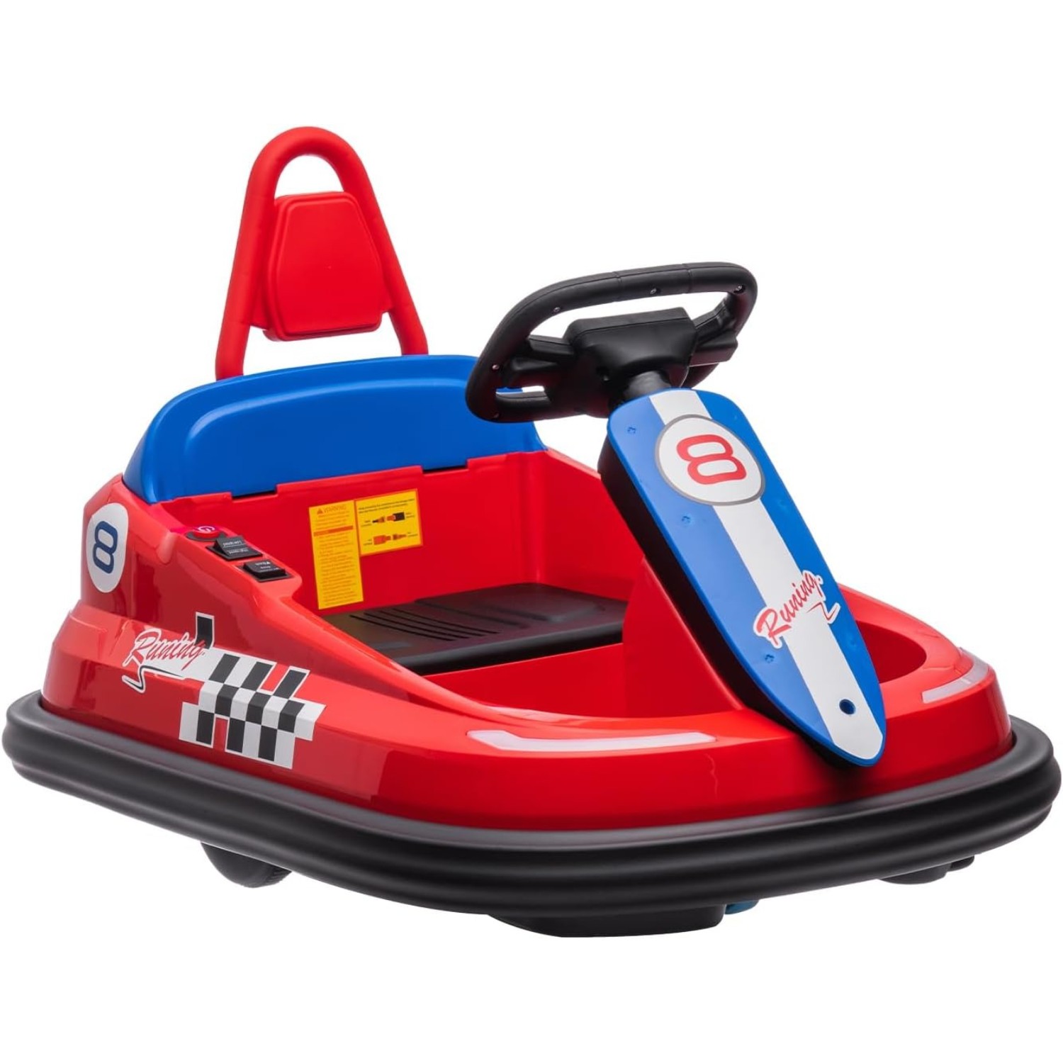 6V Toddler Bumper Car,Indoor/Outdoor Electric Ride-On Toy w 360° Spin,Horn&Light