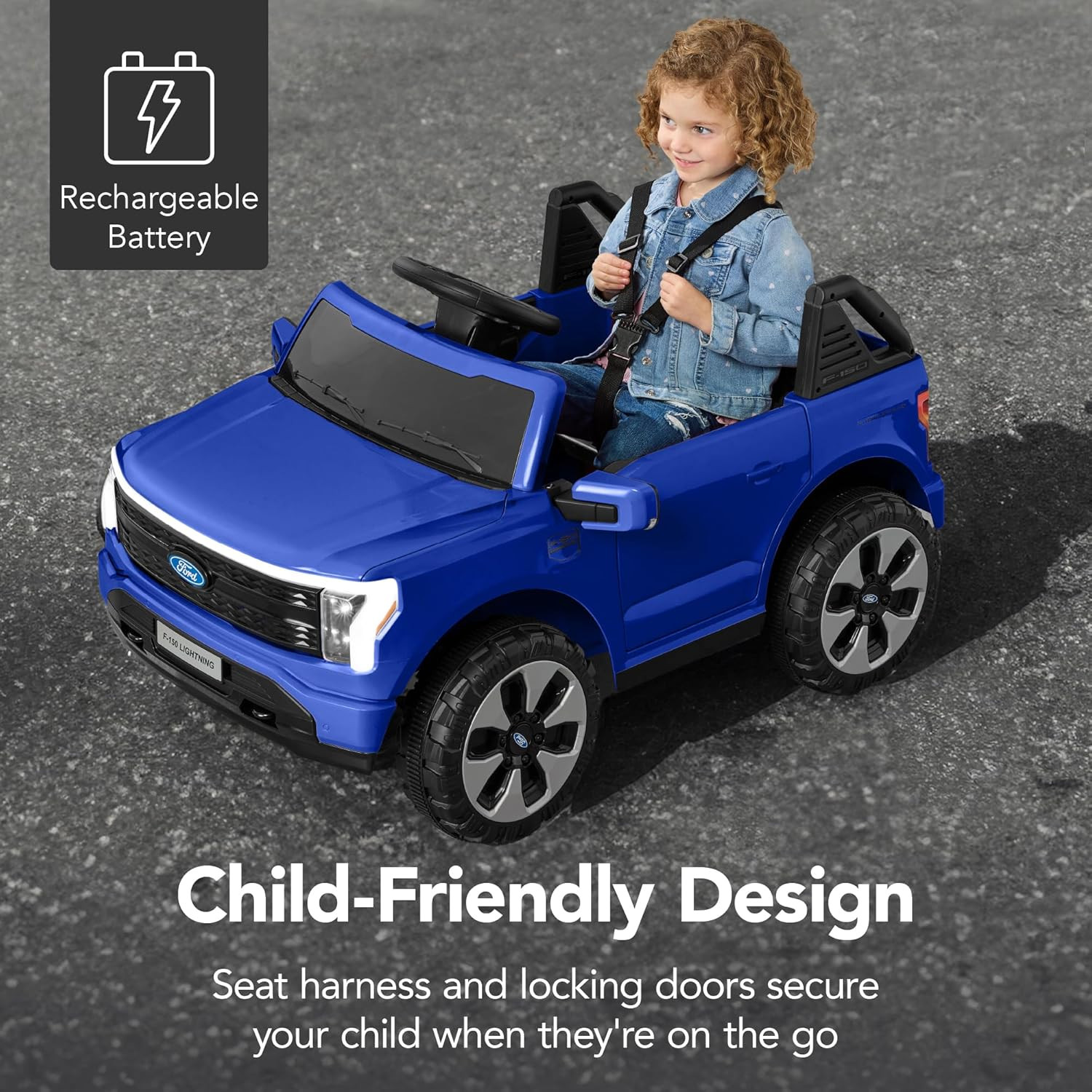 Best Choice Products Licensed Ford F-150 Lightning Truck Kids 12V Electric Ride