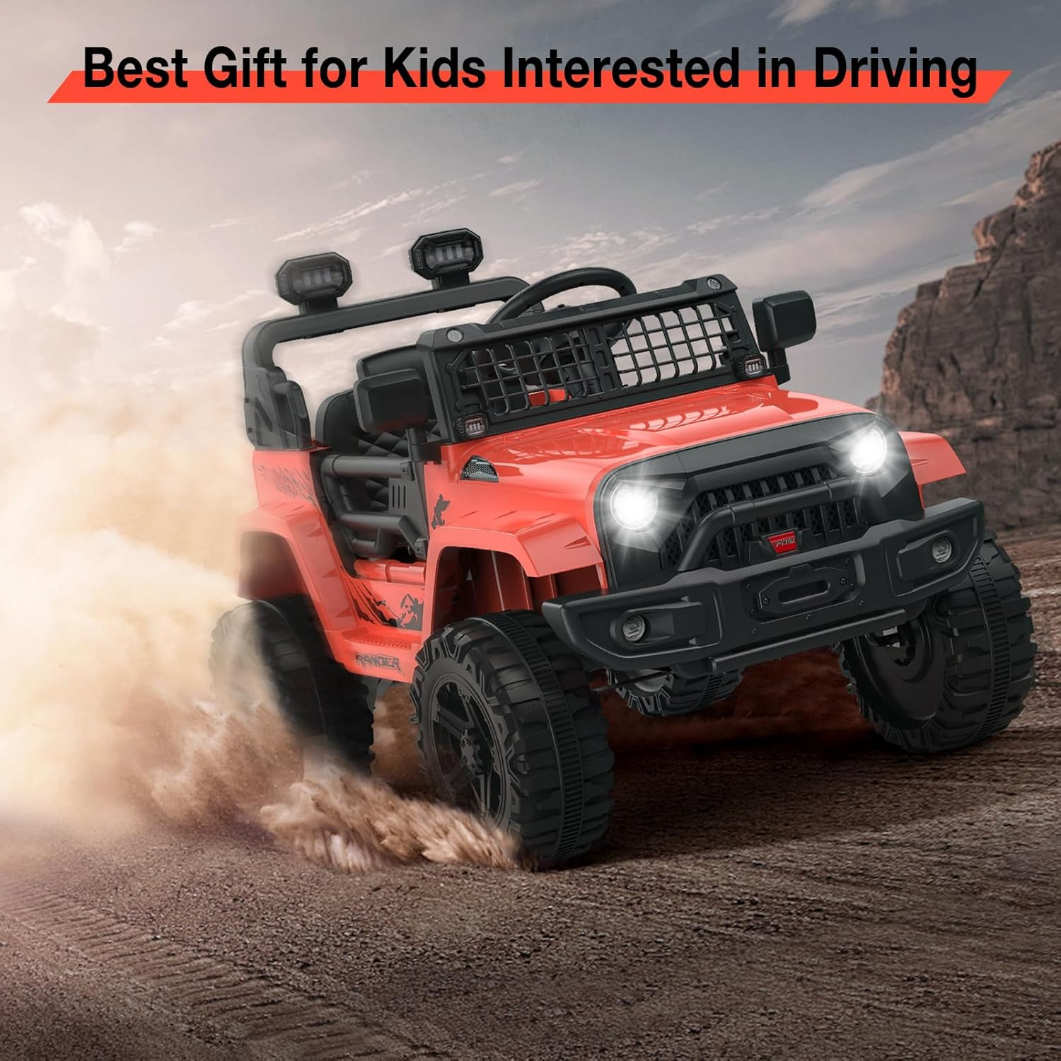 12V Kids Electric Ride on Truck Car W/Parent Remote Control, Spring Suspension,