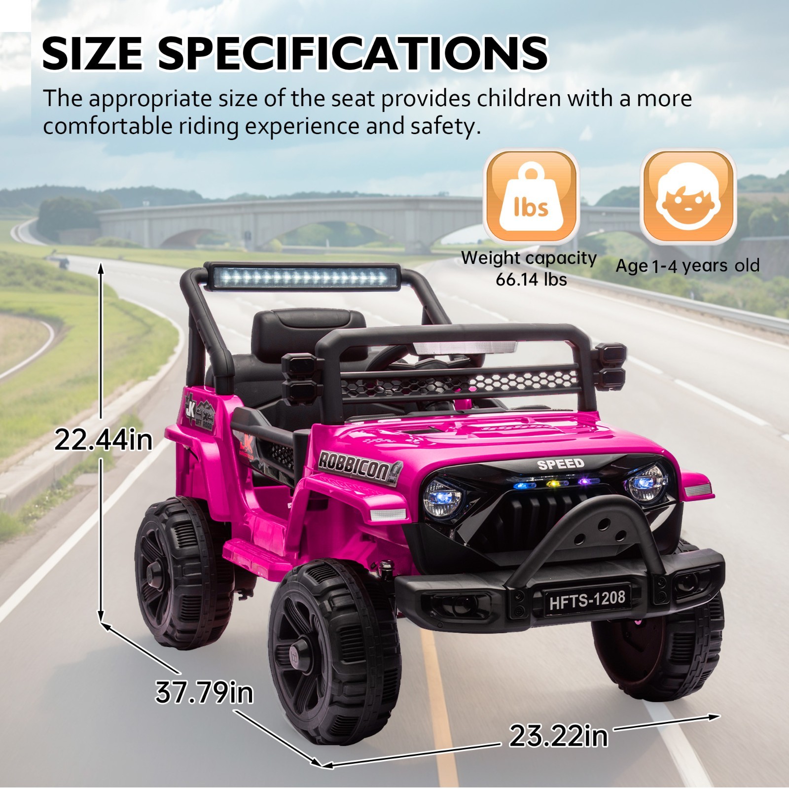 12V Electric Car Ride On Truck for Kids w/ Remote, Powered Wheels Toys,Pink