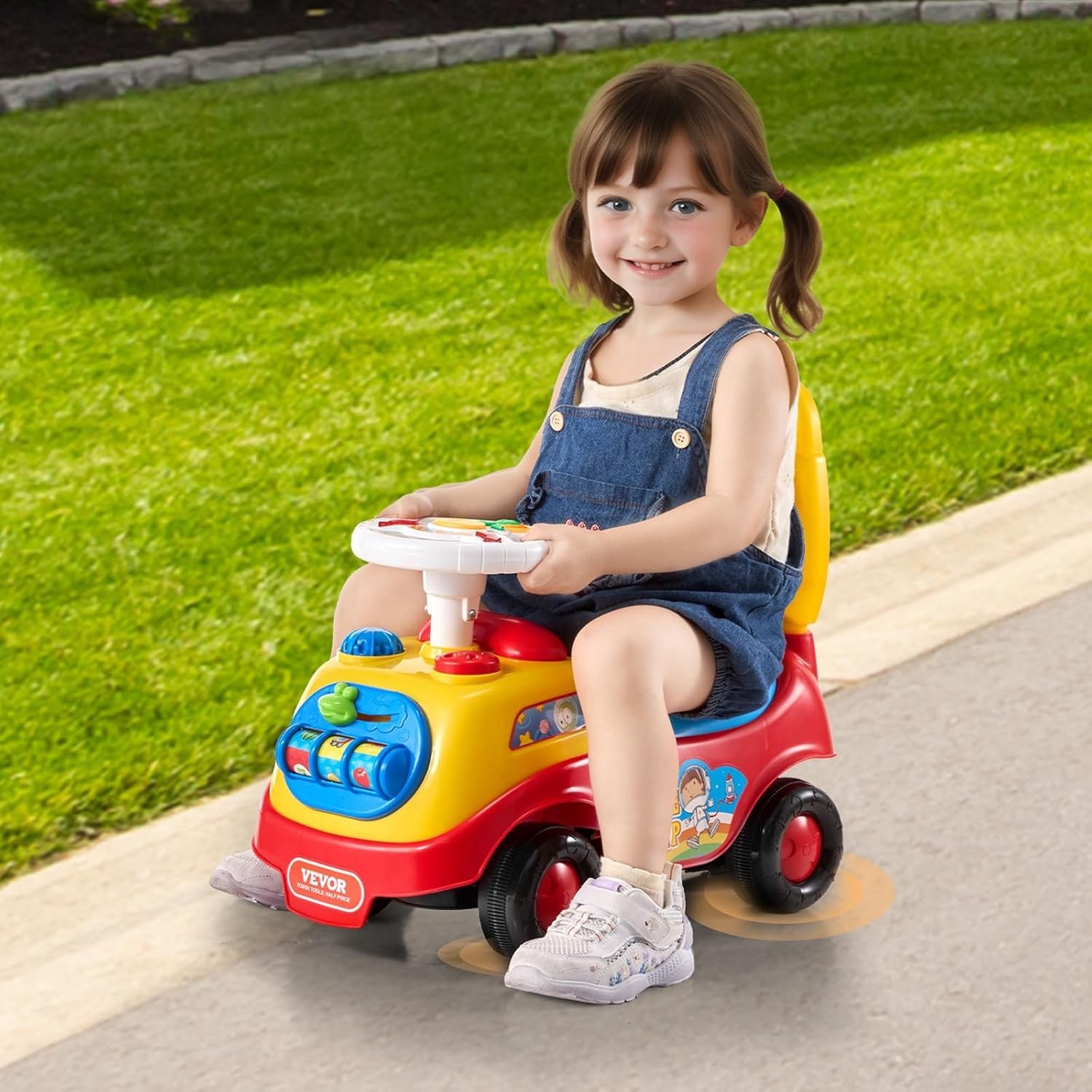 Durable Push Car for Kids – Supports 48.5 lbs with Fun Music & Safety Features