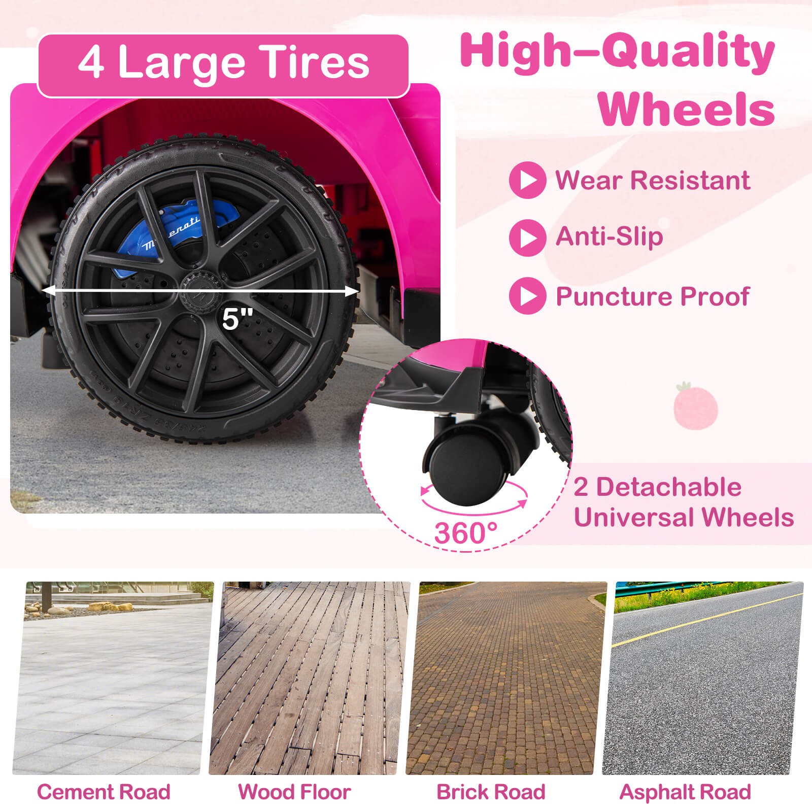 3-in-1 Ride on Push Car Maserati Licensed Foot to Floor Kids Sliding Walking Car
