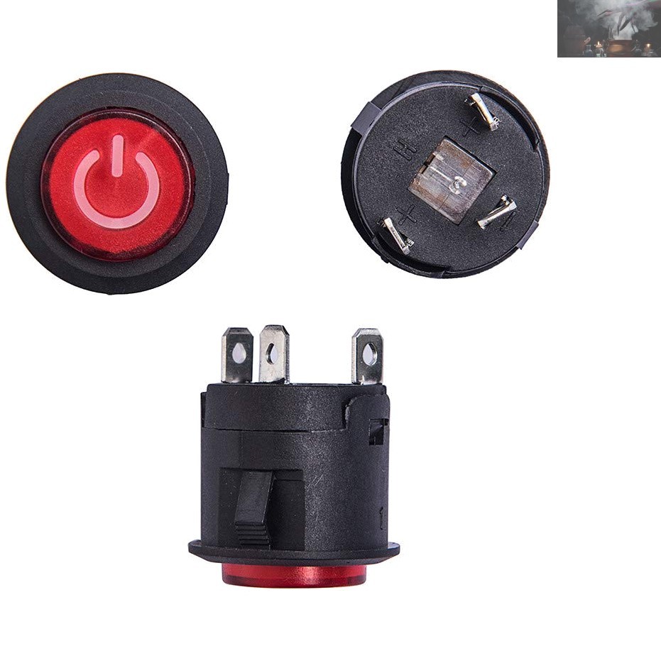 Red Self-Locking Push Button Start Switch for Children Electric Ride-On Cars