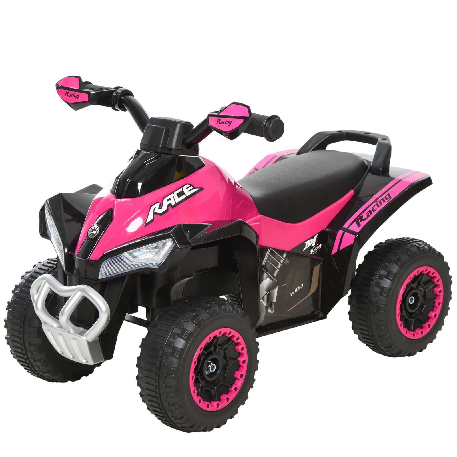 Kids Toy 4 Wheel Quad Foot-to-Floor Sliding Walking Car NO POWER 18-36M, Pink