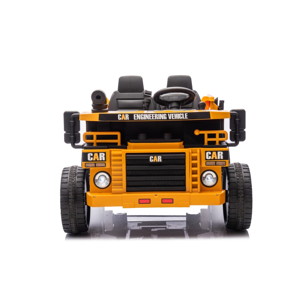 12V 2 Seater Ride on Dump Truck, 2WD 6-Wheel Ride on Toys for Big Kids Ages 3+