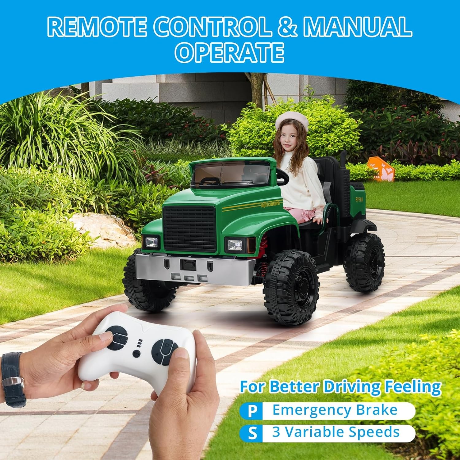 GRAVEE 24V Kids Electric Ride On Car w/ Remote 3 Speeds Music 2-Seaters USA