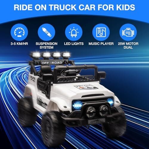 12V Electric Ride On Truck Car Toys w/Remote Control 3 Speed Music for Kids Xmas