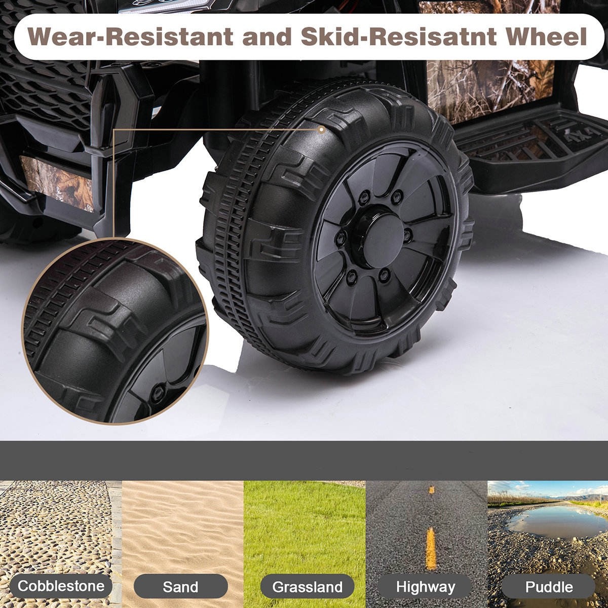 6V Kids 4-Wheeler Electric ATV- Working Headlights and Safety Features Included