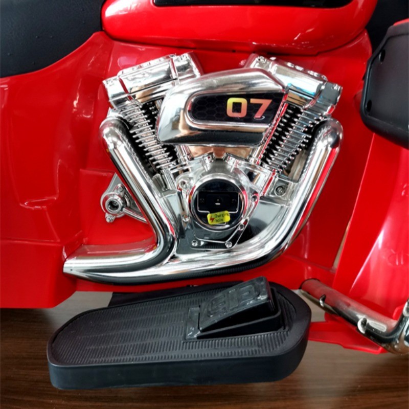 Kids Ride On Motorcycle 12V 2-Seat Electric Motorbike 3 Wheels for 3-8 Years Old