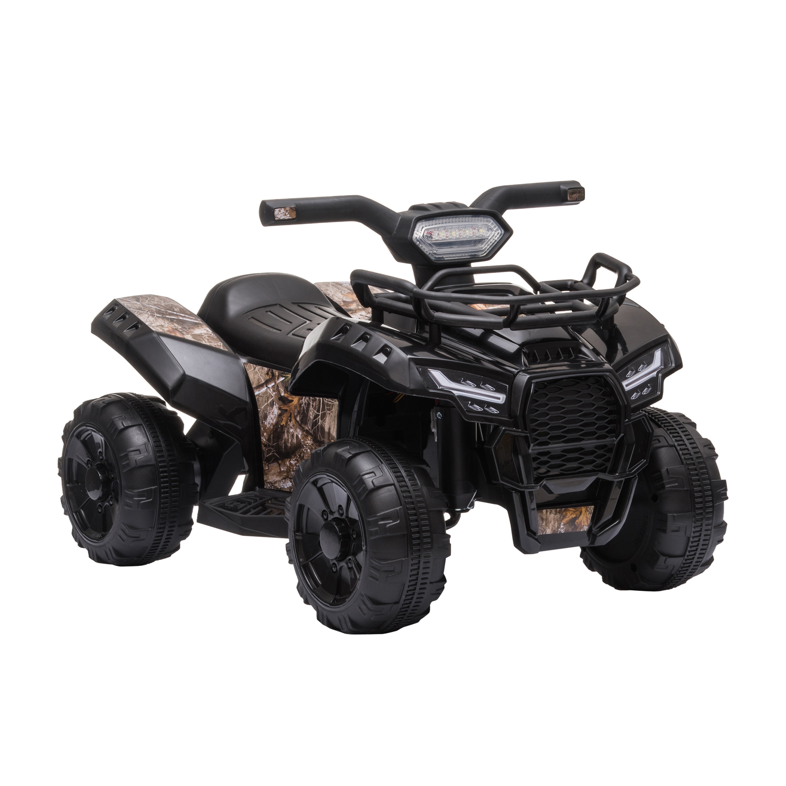 Kids 6V Battery Powered Ride On Car Quad Four Wheeler ATV Toy w/ LED Headlights