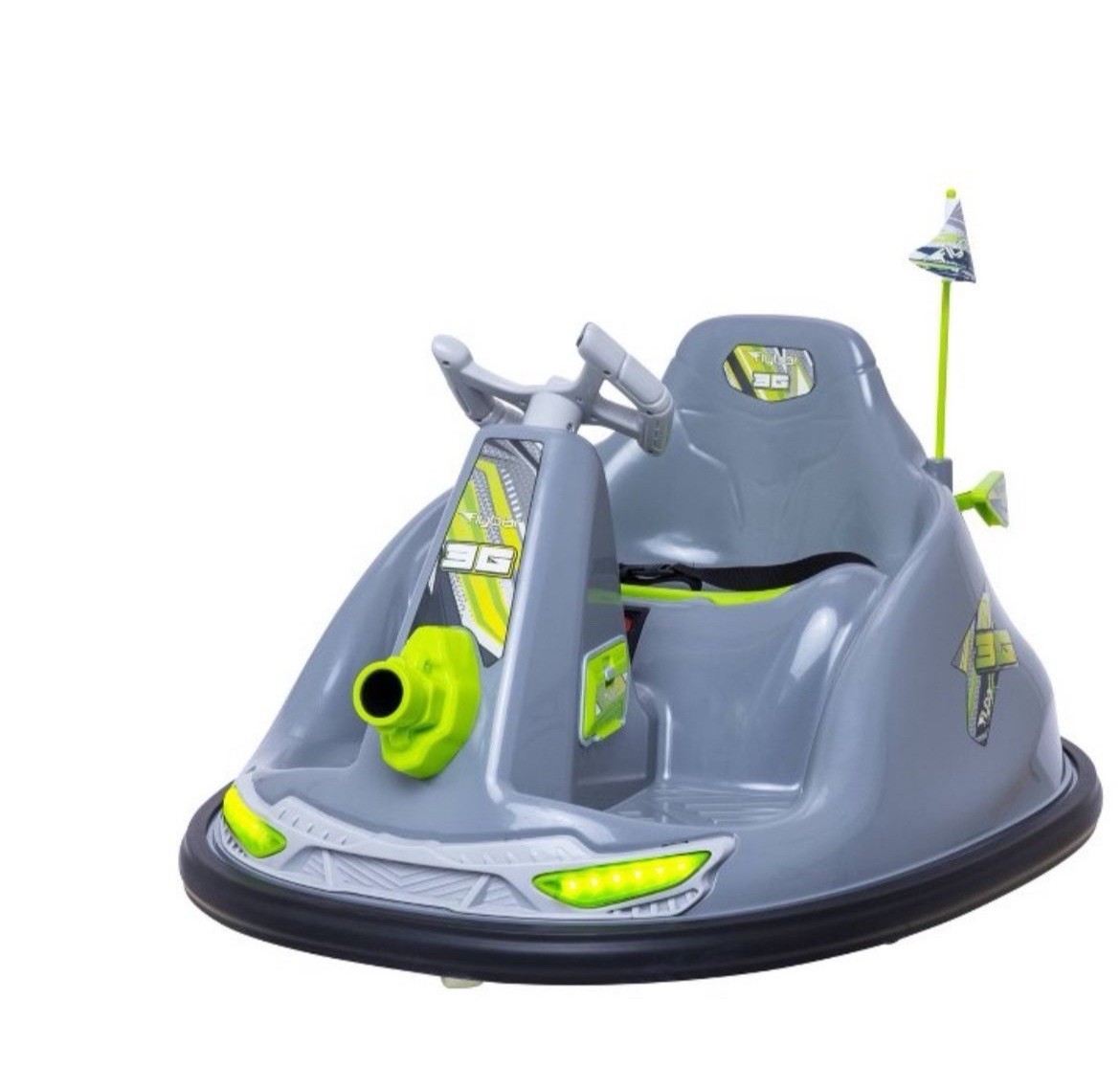 Flybar Blaster Bumper Powered Ride-On Car – Gray