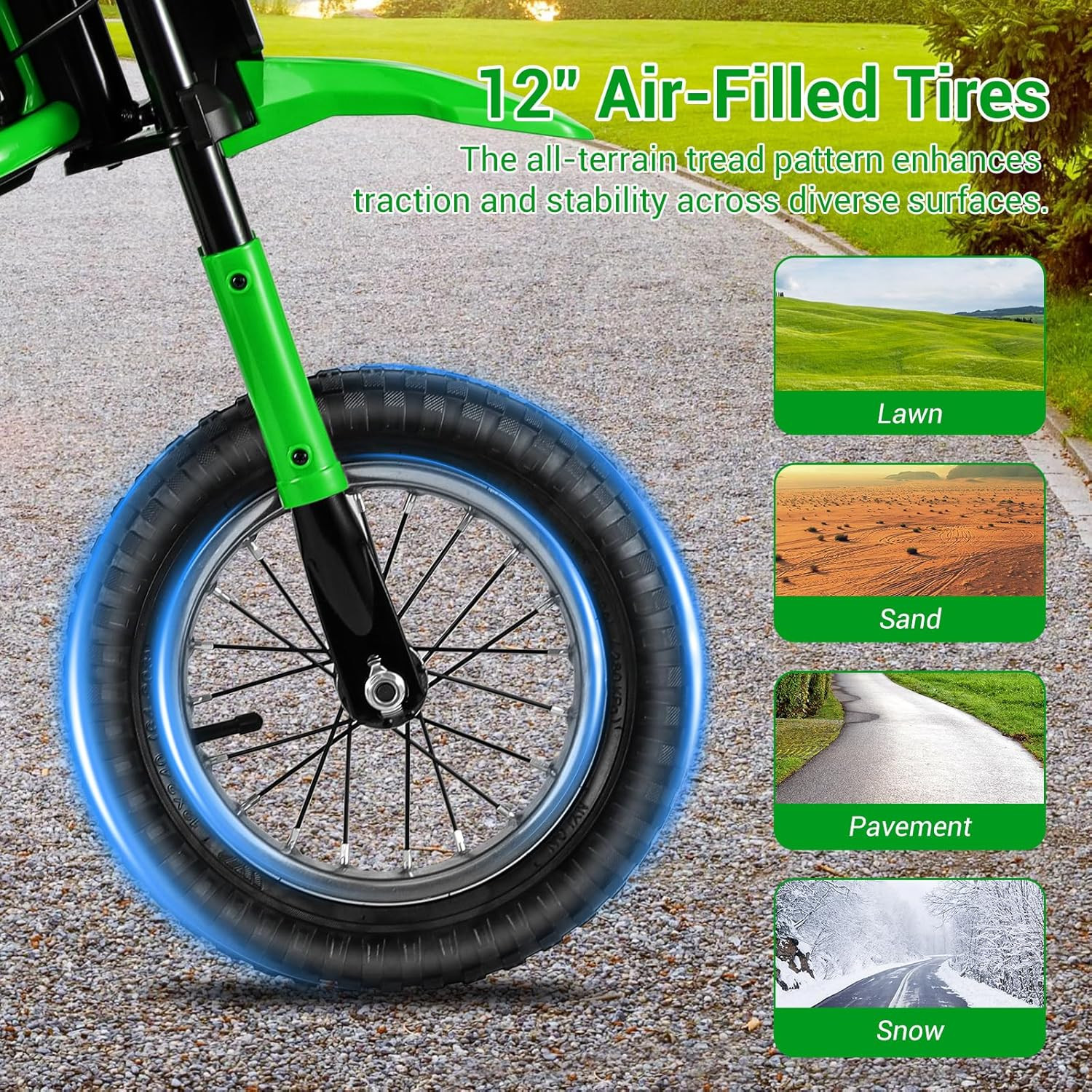 24V Electric Dirt Bike Off-Road Motorcycle For Kids 350W Motor Pneumatic Tire​