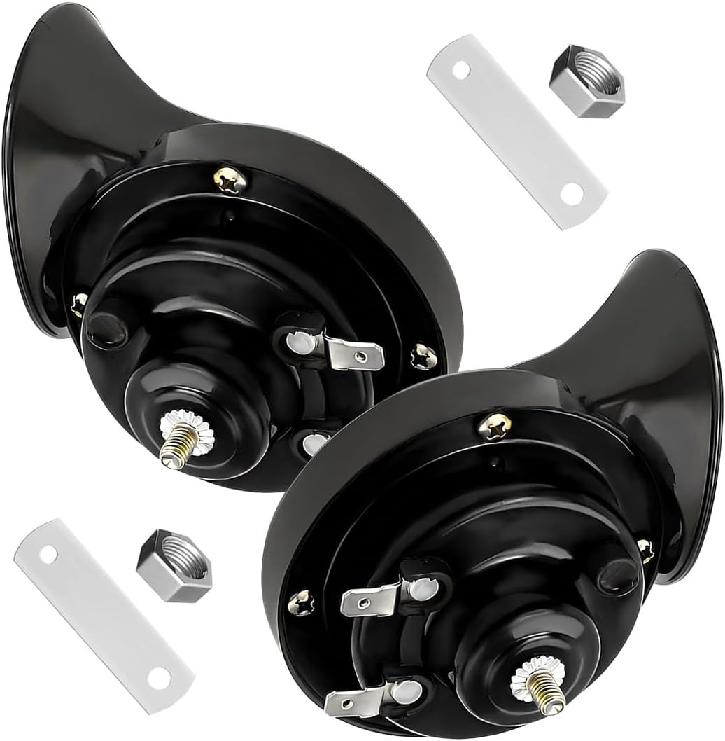 Super Loud Car Snail Horns, 12V 300DB Durable Car Horn Kit, High Low Tone