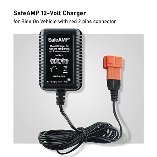 12-Volt Charger for Ride On Vehicle with red 2 pins Connector