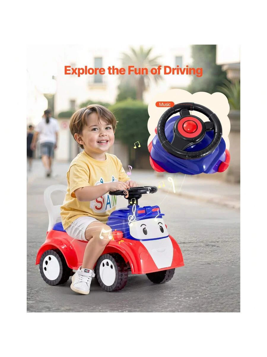 Ride On Push Car Toddler 19-36 Months Music Storage 55lbs Boys Girls