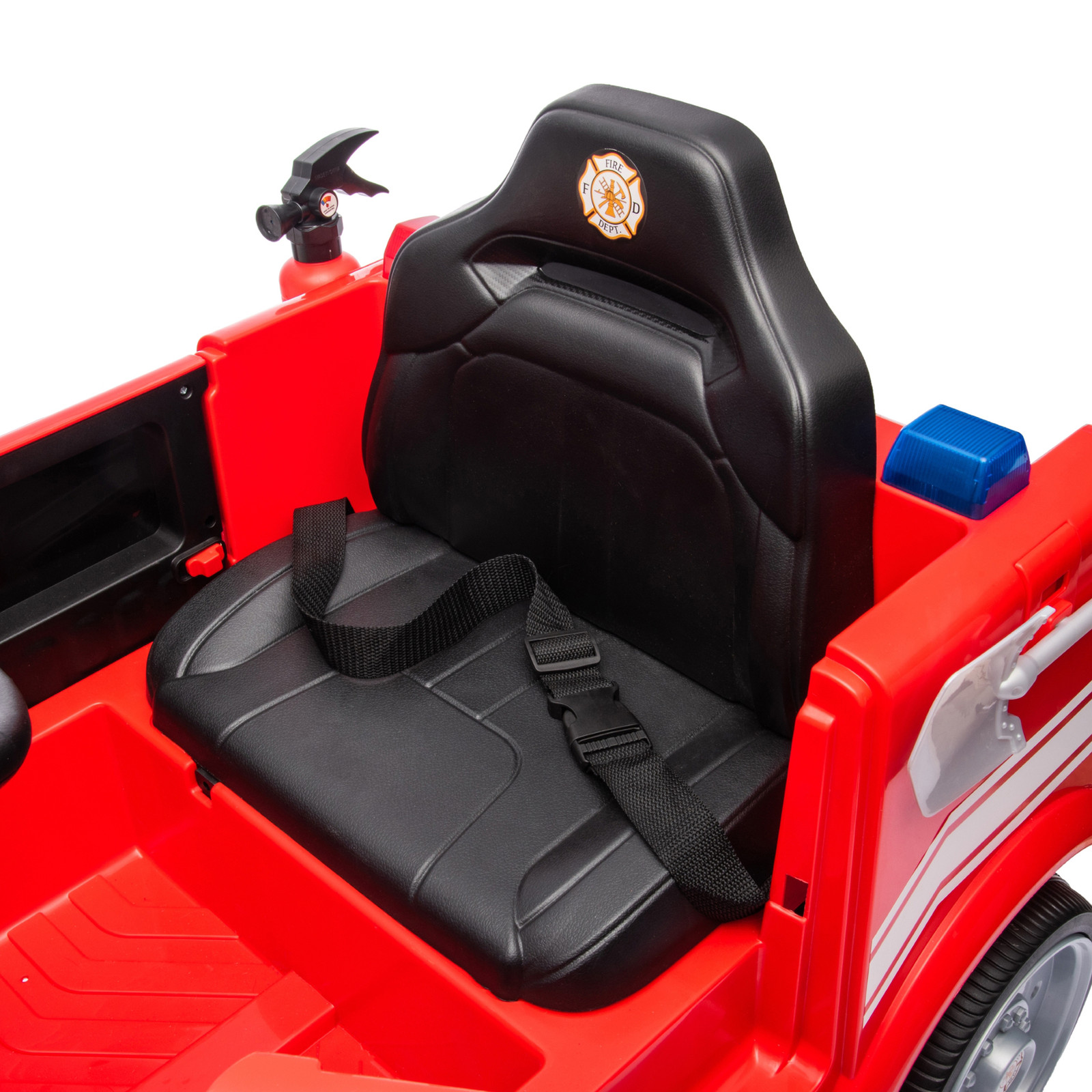 12V Freddo Firetruck Ride On Toy Car 1 Seater Electric Fire Truck with Remote