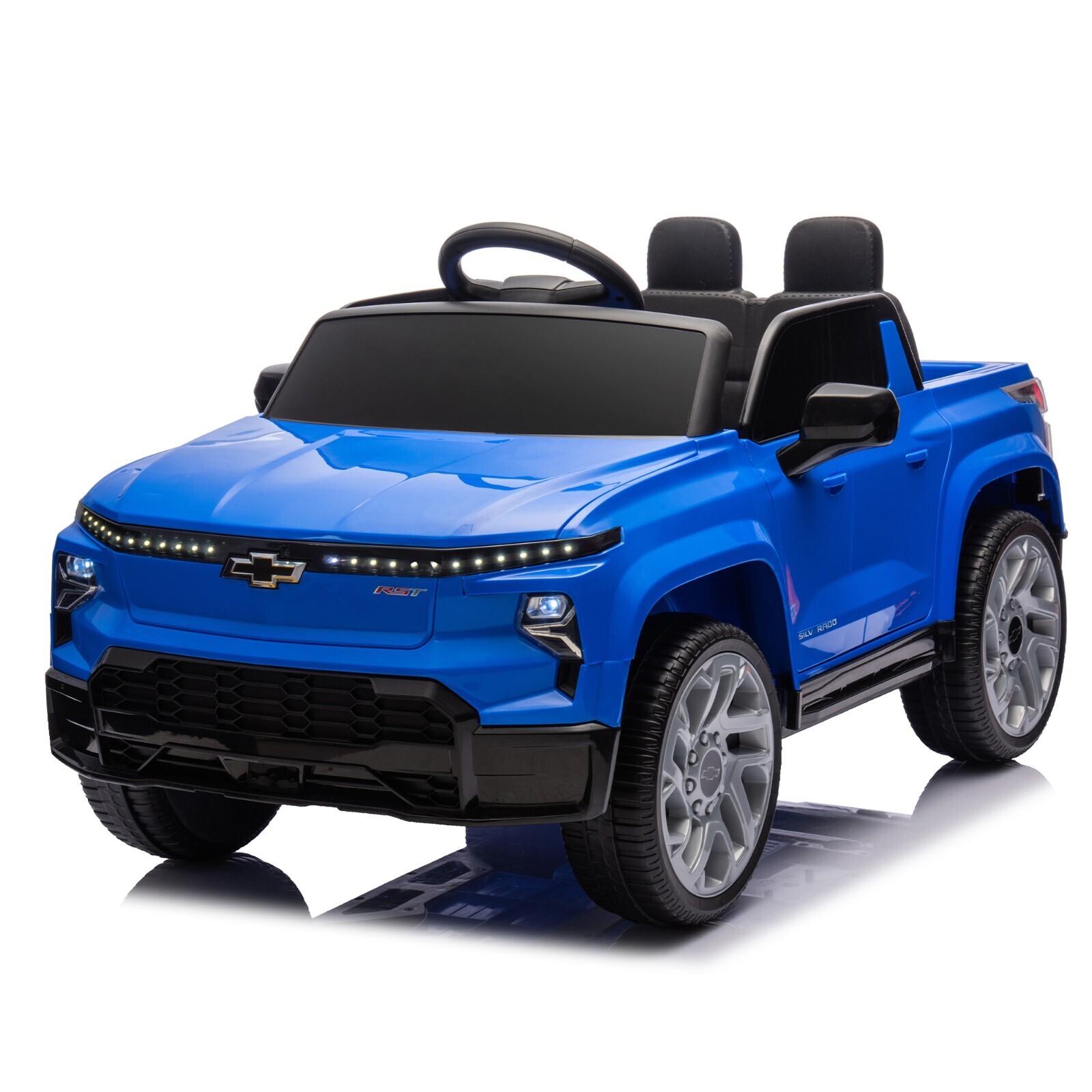 24V Kids Ride On Truck Licensed Chevrolet Silverado Electric Car Toy w/ Remote