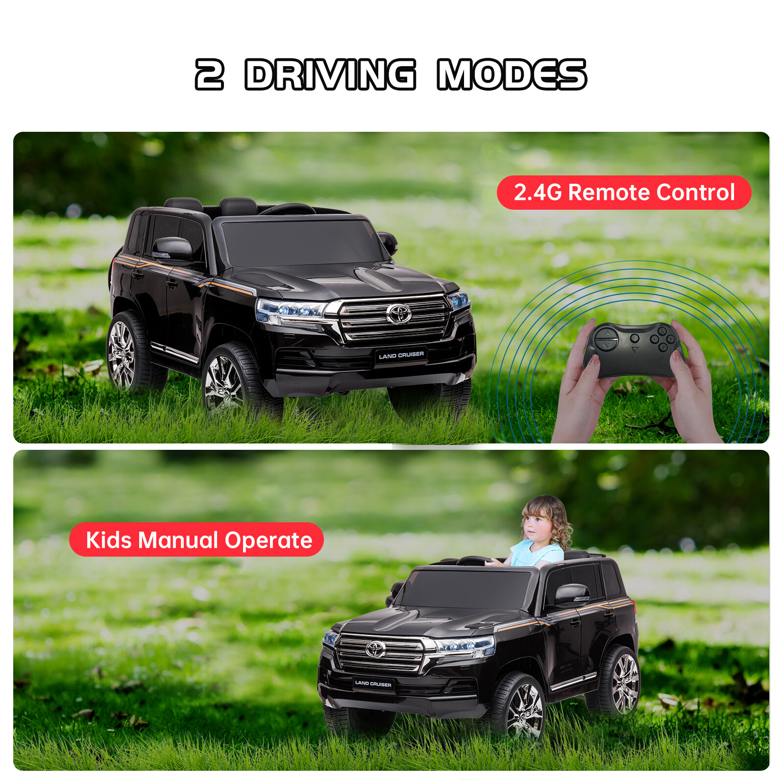 24V Four-Wheel Drive Children’s Electric Car, 4×4 Off-Road Four-Wheel Vehicle