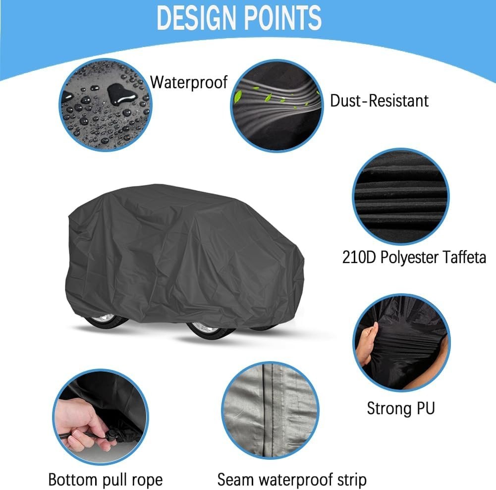 Heavy-Duty Black Ride-On Truck Cover – UV and Weather Protection for Kids