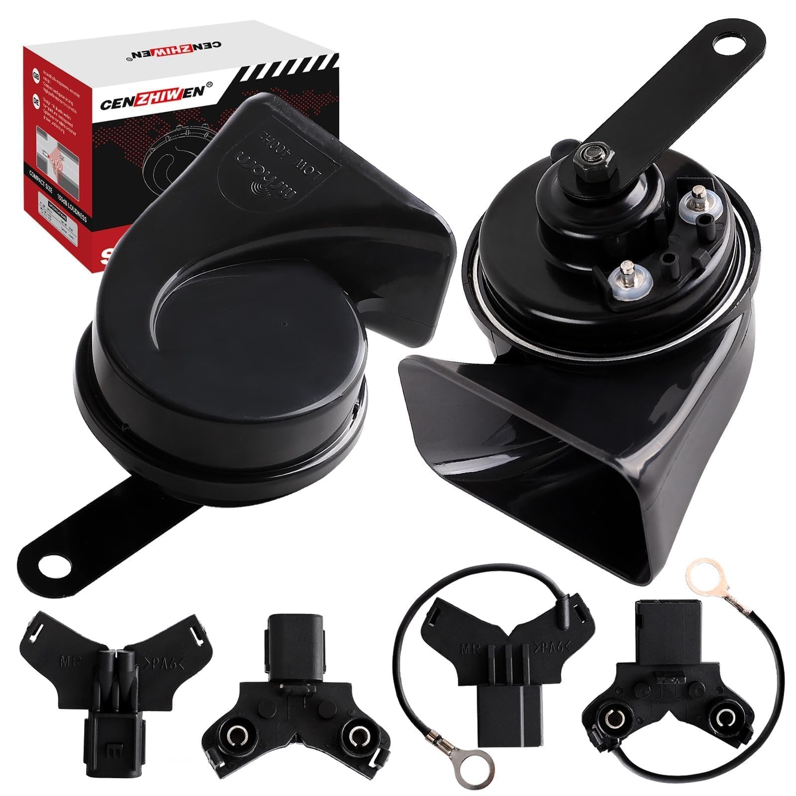 Car Horns 12v Loud [2 pack]kit – Truck Horn – Waterproof – Tweeter/Bass, Gene…