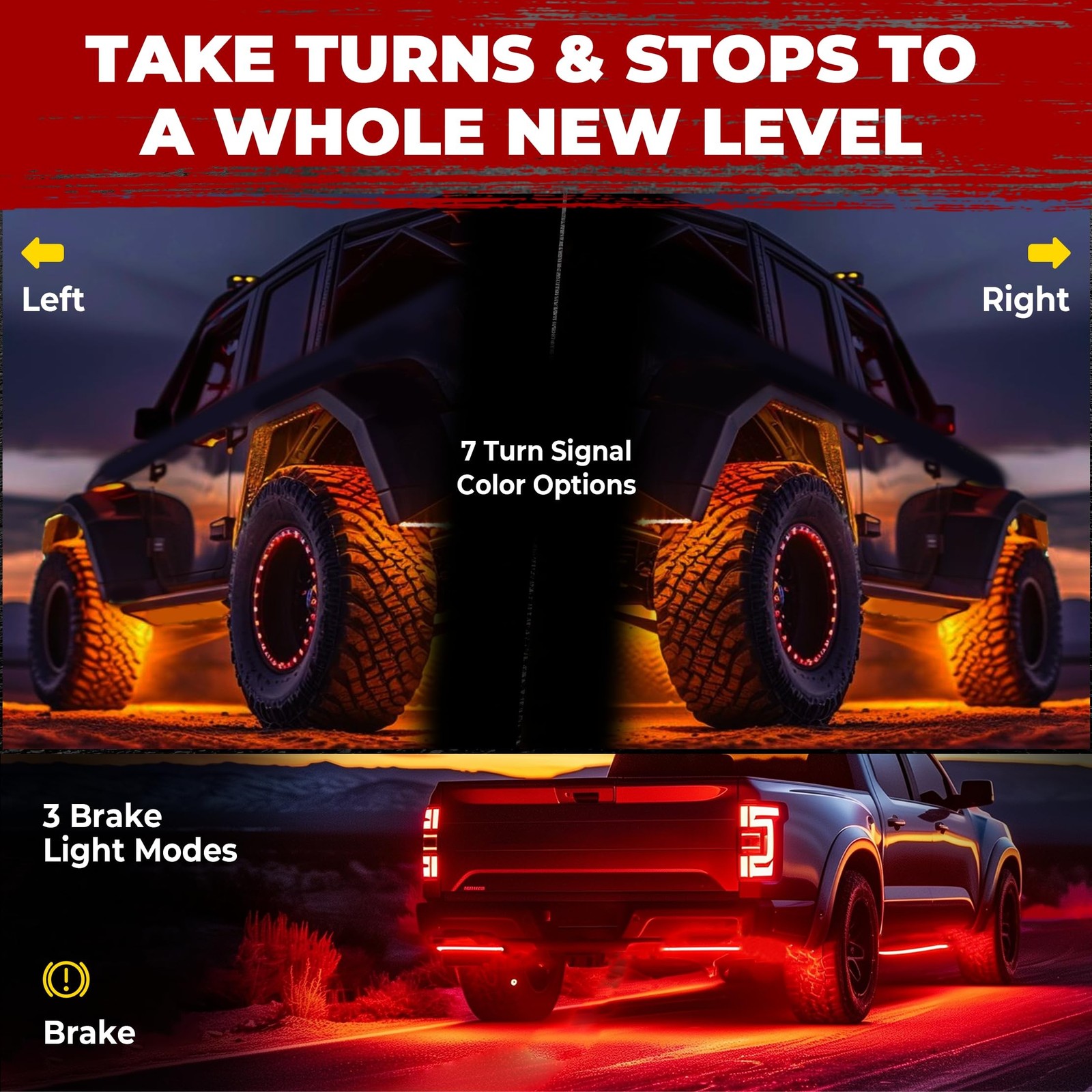 6 Pods Five Sided RGB Rock Lights for Trucks Jeep UTV SUV ATV Golf Cart, Mult…