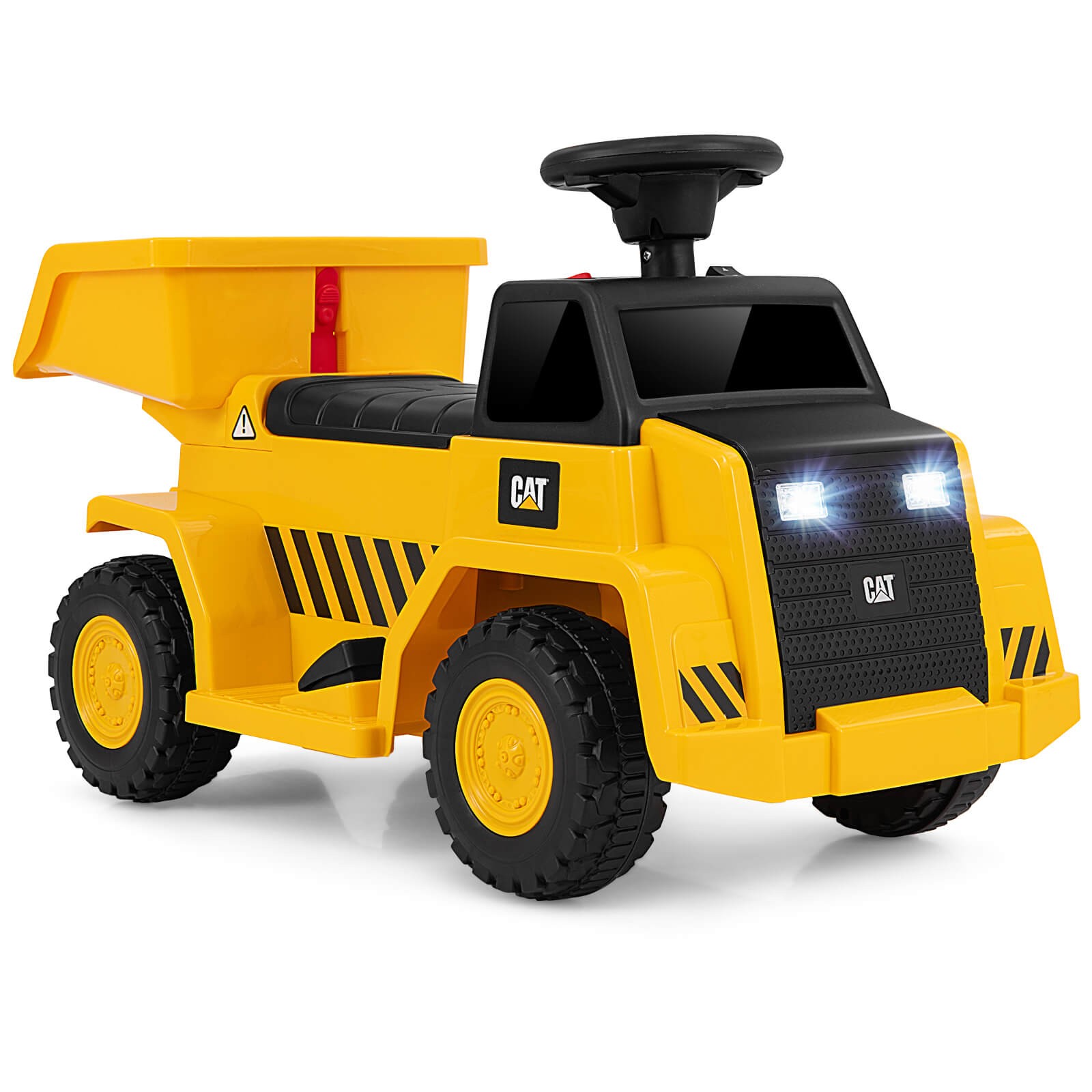 Ride on Dump Truck with One-Button Start Horn Adjustable Dump Bed Treaded Wheels