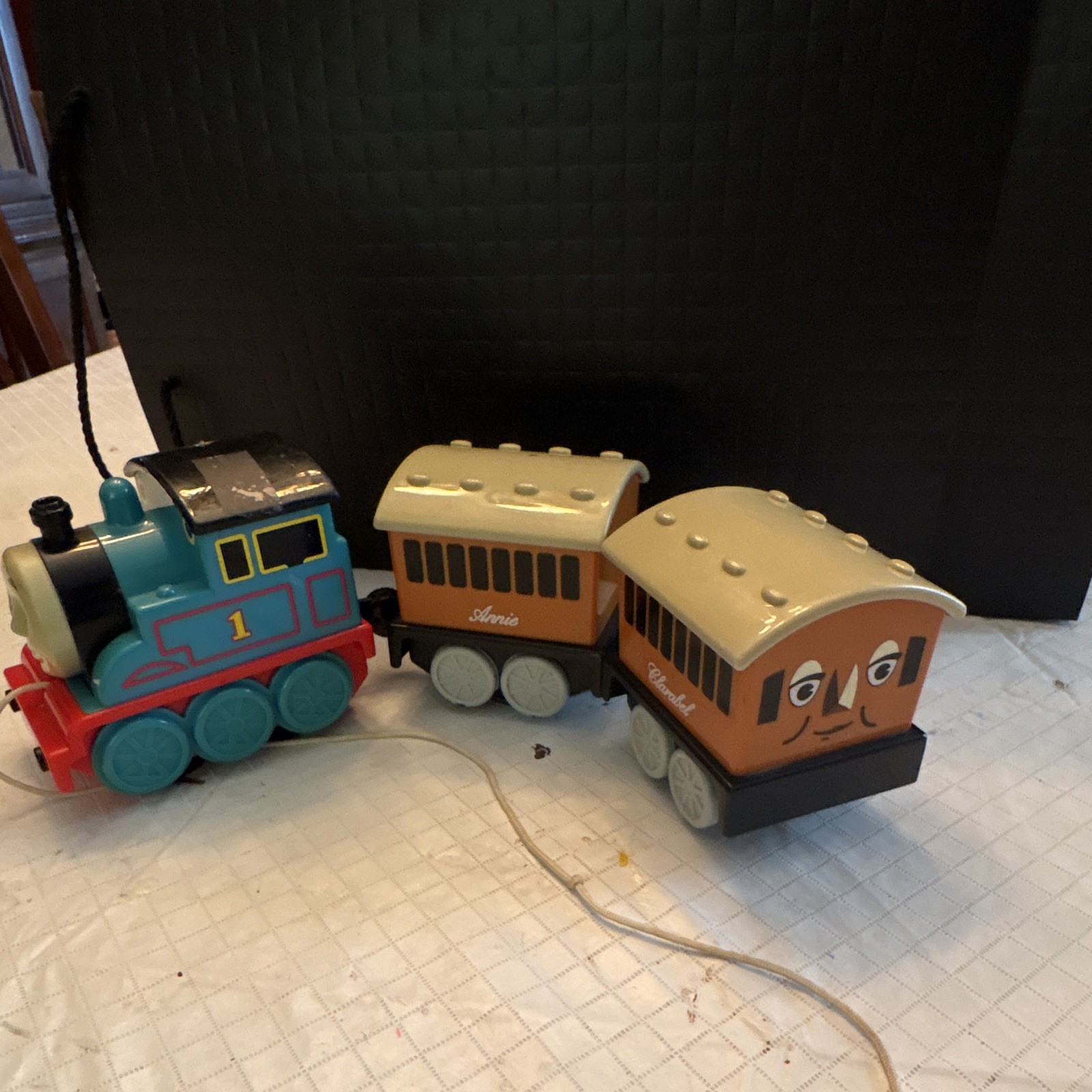 Tomy Thomas & Friends Battery Operated Ride-On Train with Annie & Clarabel Cars