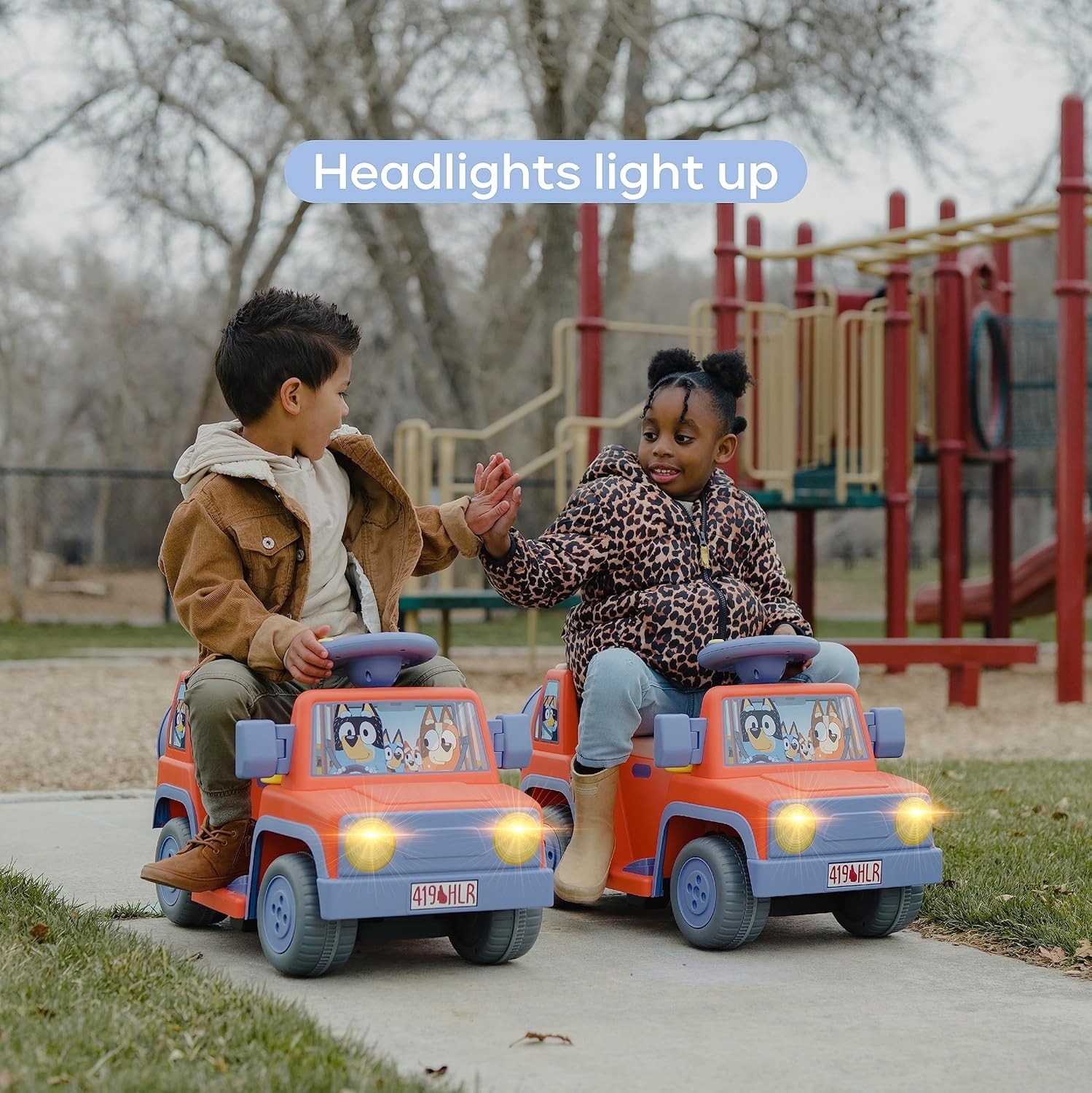 Bluey – Ride On Toy for Kids, LED Headlights, Music and Horn