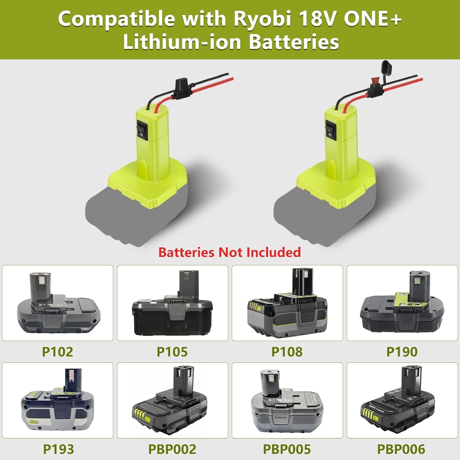 Lightweight Power Wheel Adapter for RYOBI 18V – Secure & Easy Installation