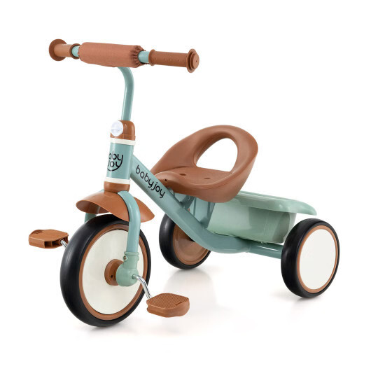 Toddler Tricycle Kids Trike with Adjustable Seat and Basket Aged 3-5 Years Old-G