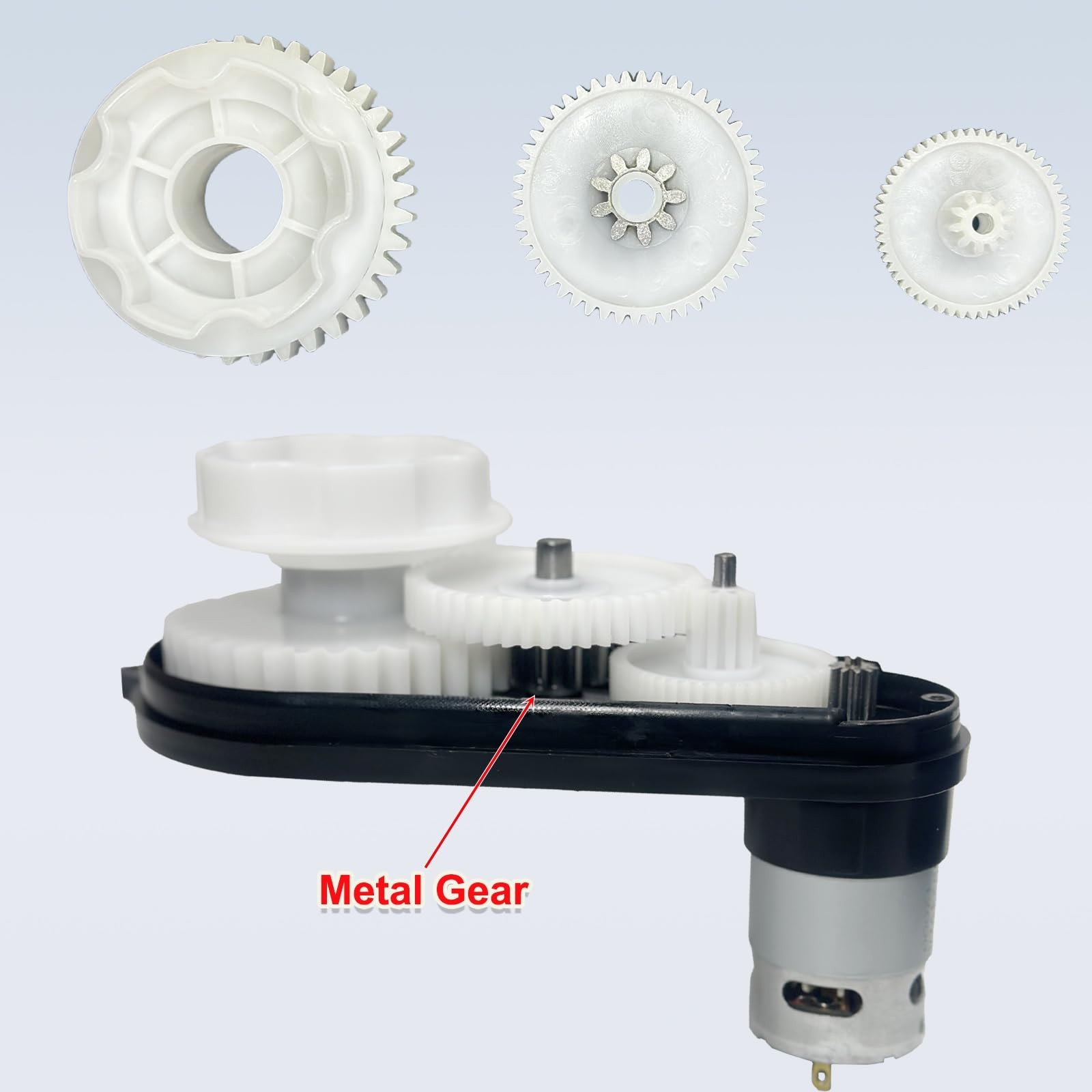12V 550 Gearbox Motor 12000RPM for Ride On Cars, Power Wheels, Electric Motor Re