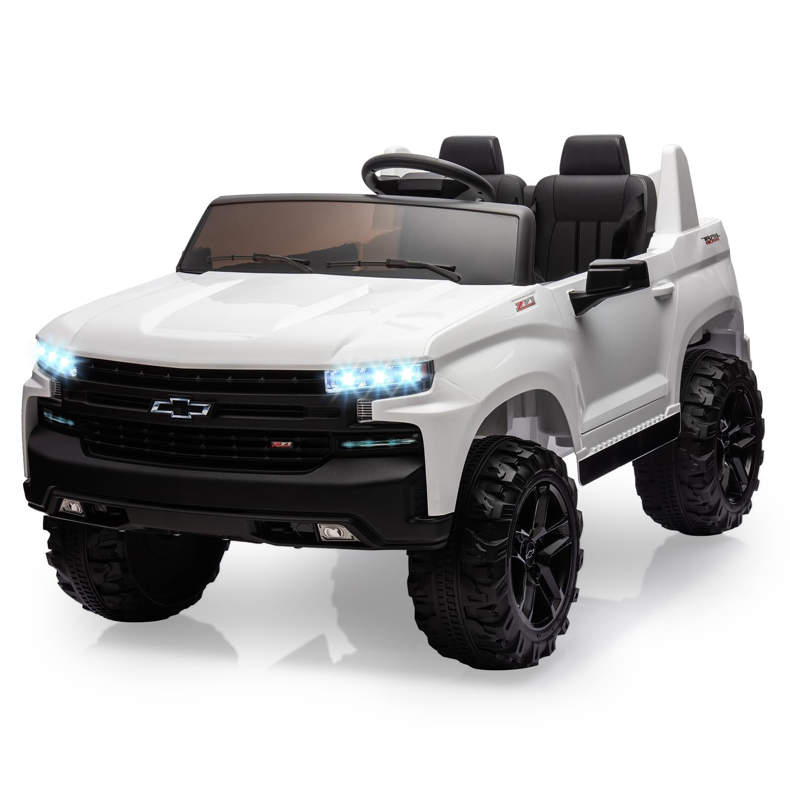 24V Ride On Car Licensed Chevrolet Silverado 2-Seater Electric Truck Kids Toy