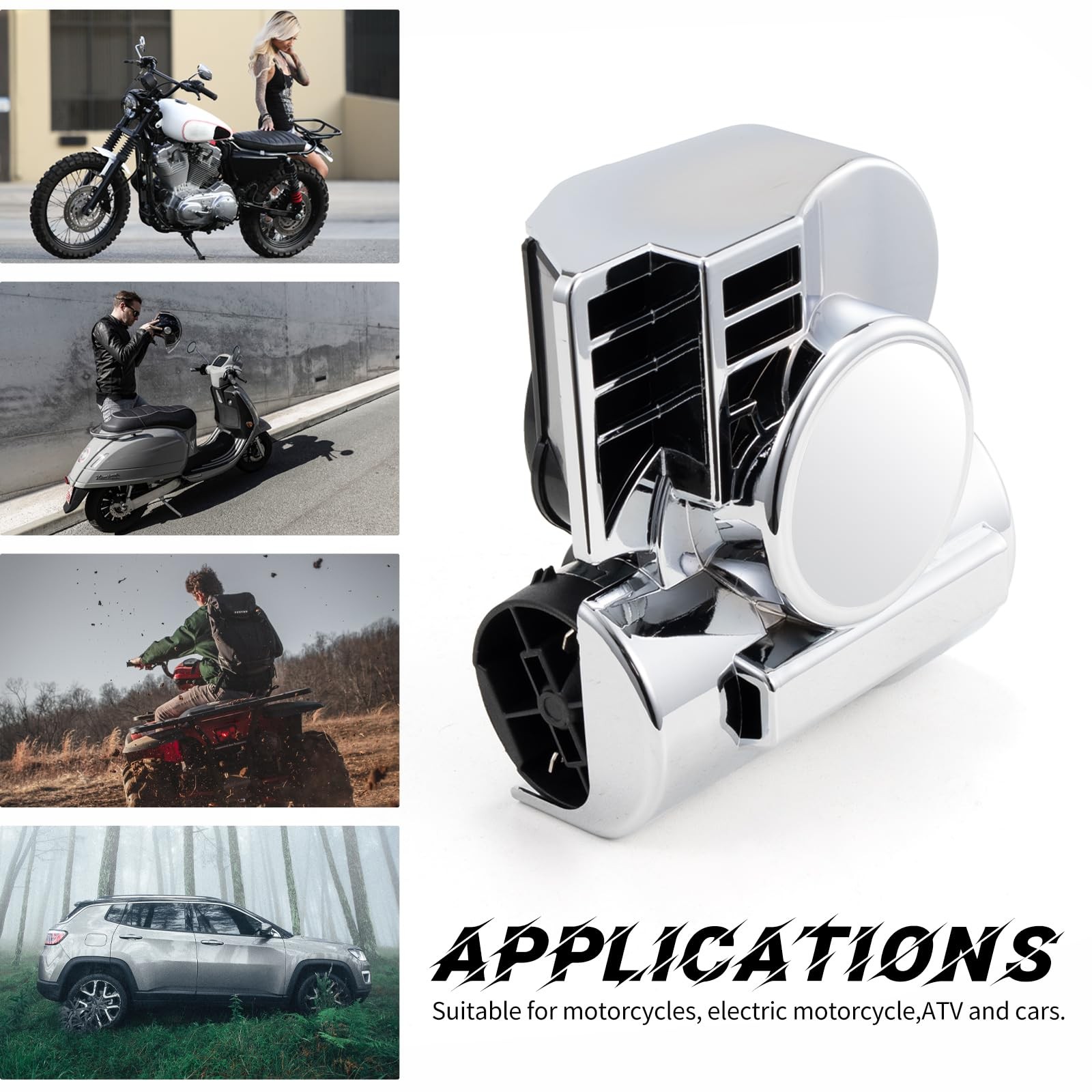 Air Horn for Motorcycle Train Horns for Car Truck 150DB Super Loud Car Horn 1…