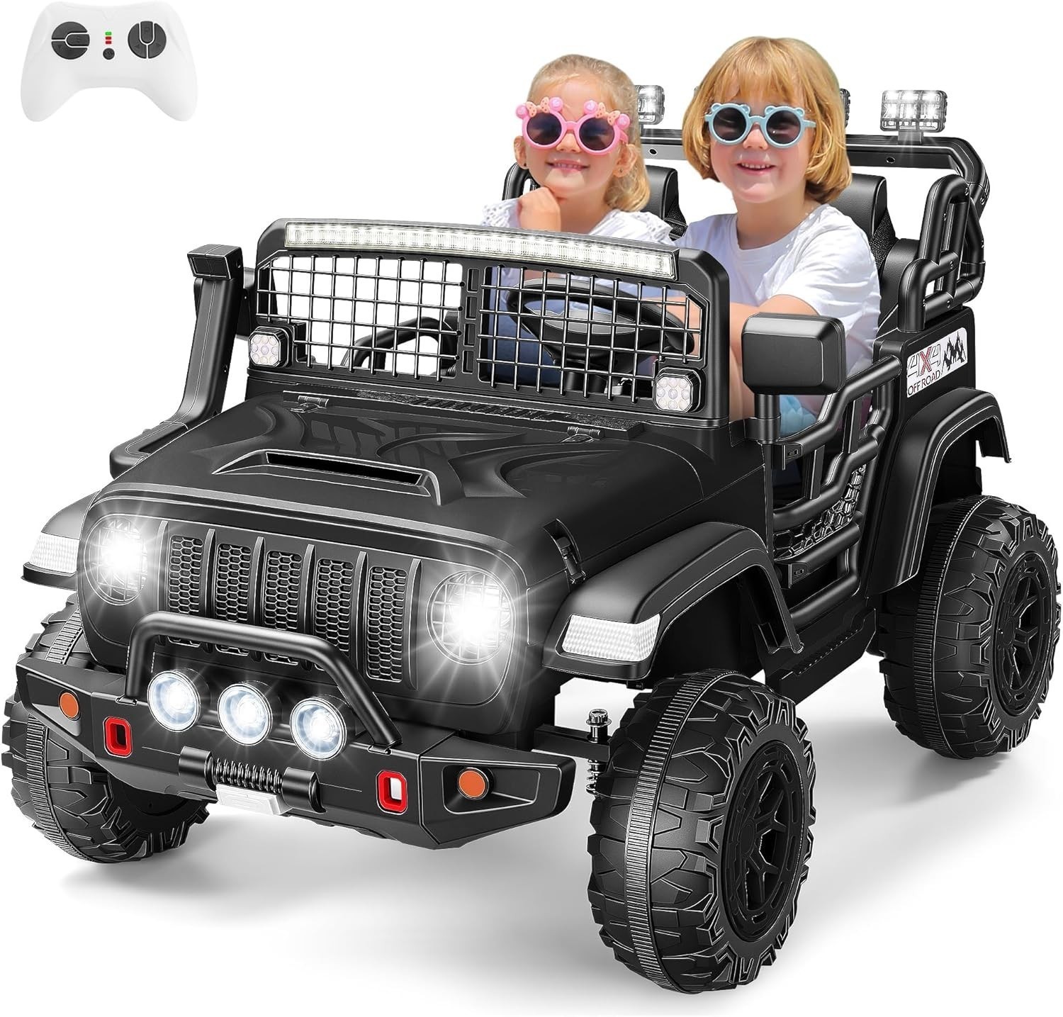 24V Kids Ride on Toy Electric Car 200W 2x Powerful Motors 2 Seater with Romote