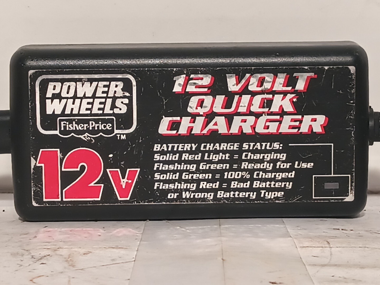 Fisher Price Power Wheels 12 Volt Battery Quick Charger Model 00801-1429 12V 2.5