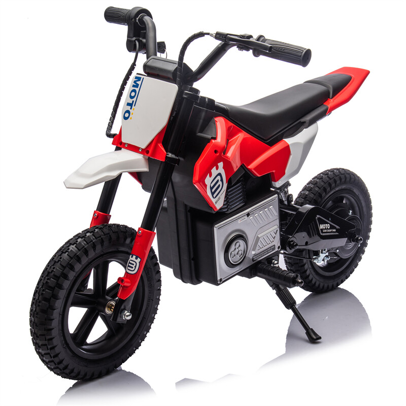 24V Kid Ride On Electric Toy Motocross Motorcycle 200W 3.1-9.32MPH for Aged 5-15