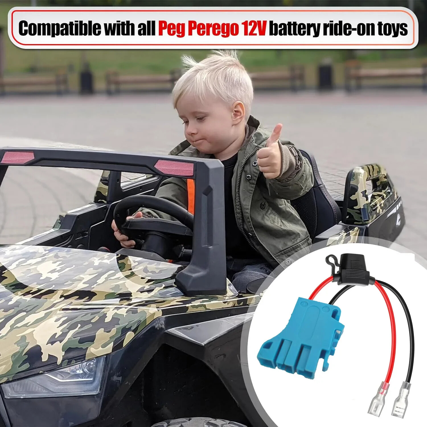 40A Wire Harness Connector for Peg-Perego 12V Battery 12 AWG Riding Toys Car DIY