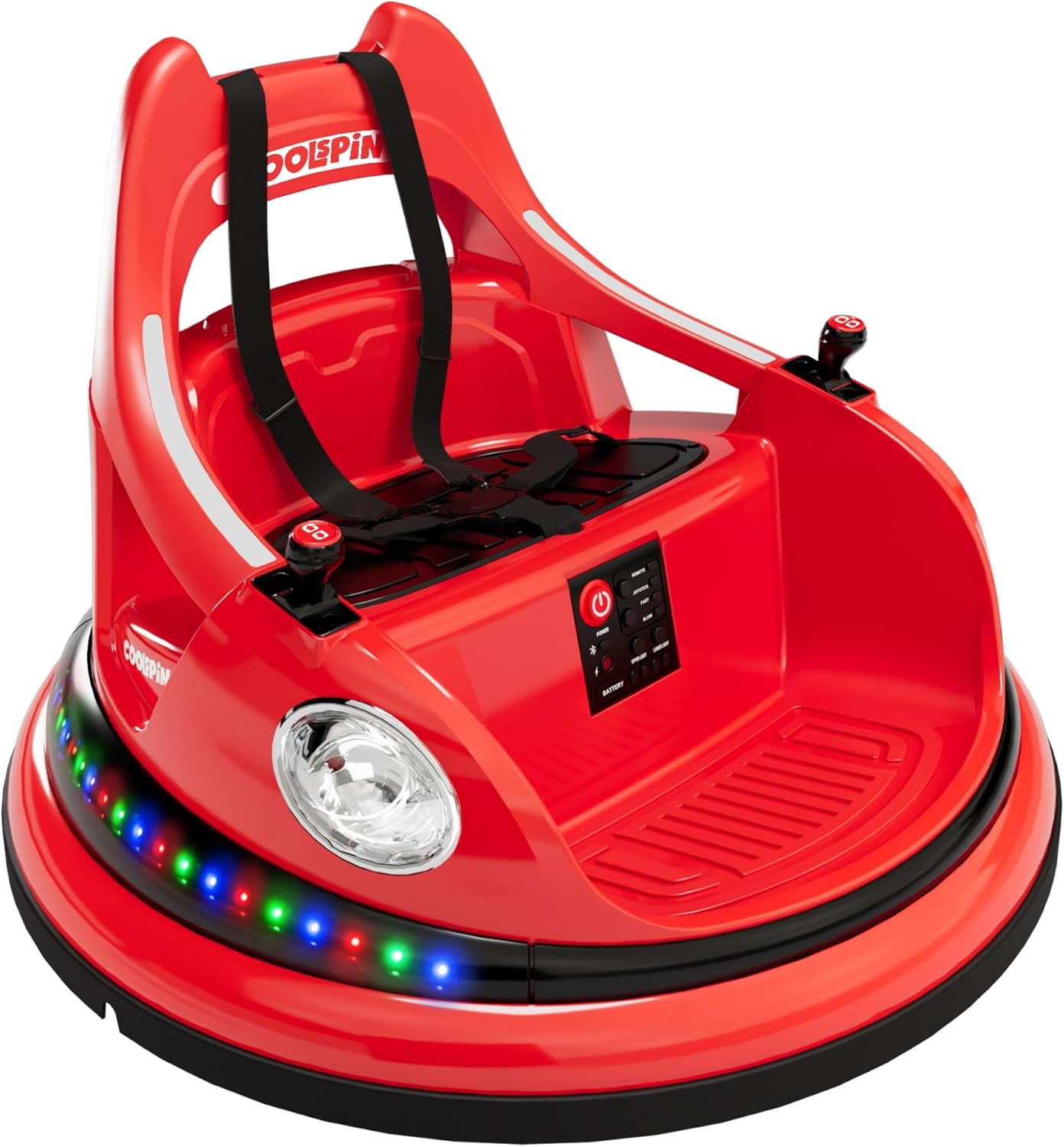 Ride on Bumper Car for Toddlers, 12V Battery Car for Kids W/Parent Remote, 2-Spe