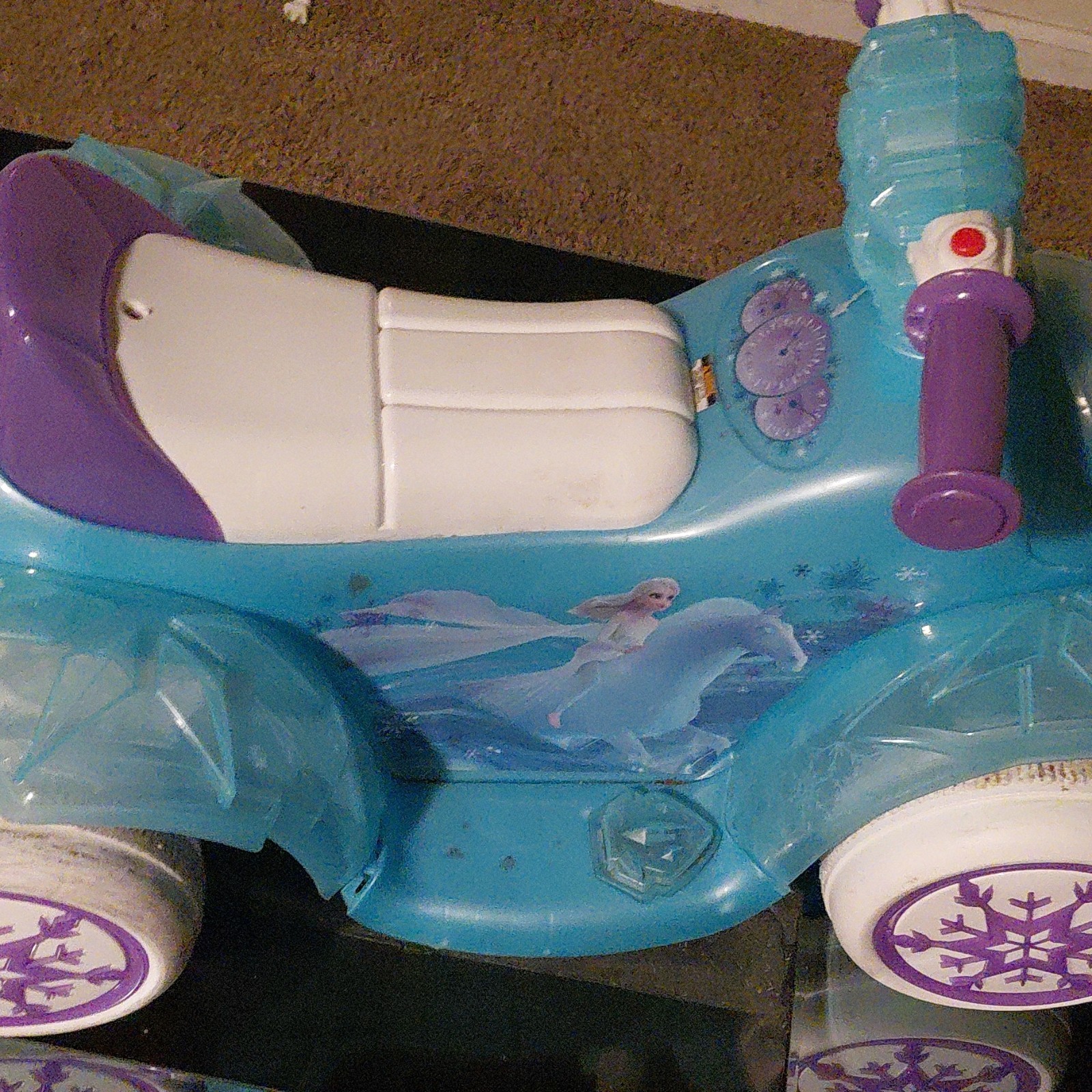 Disney Frozen Battery Operated Ride-On Toy Blue/Purple Princess Theme