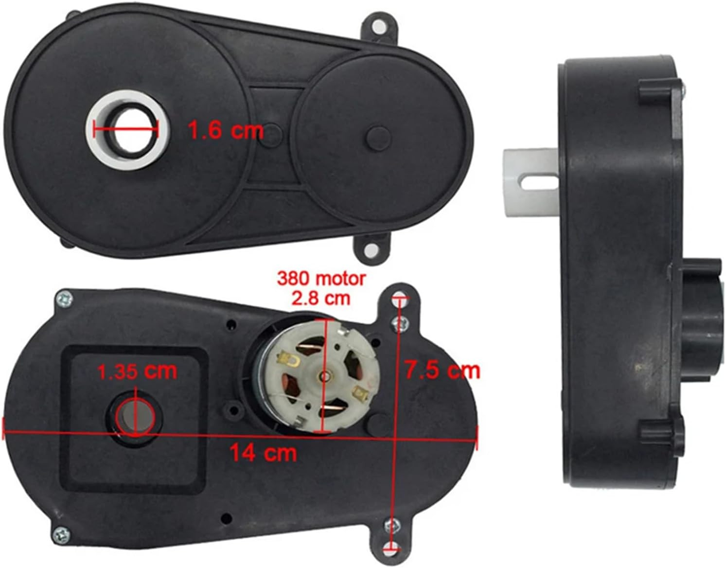 24V Steering Gearbox with Motor RS390 24 Volt Motor Steering Motor for Childr…