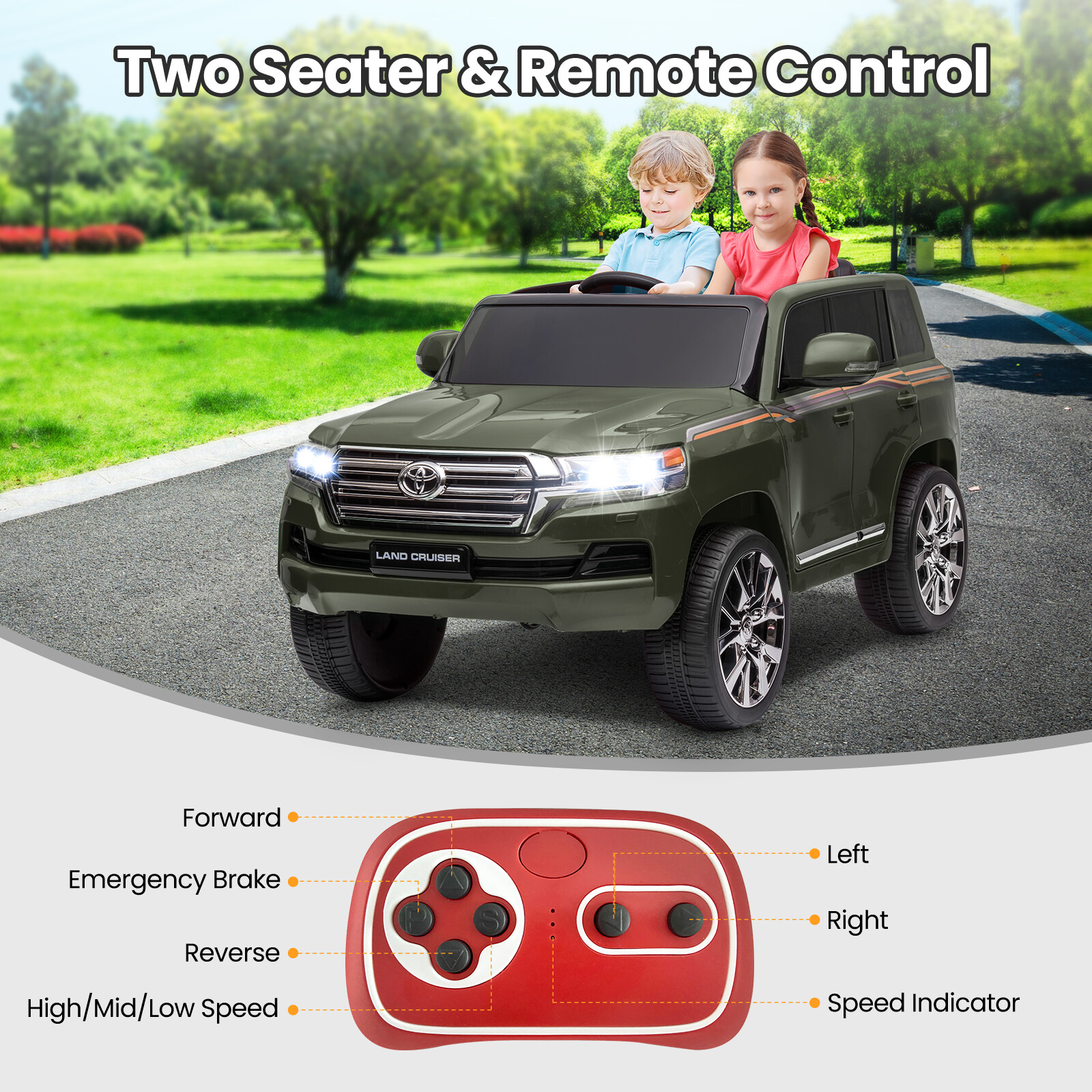 24V Four-Wheel Drive Children’s Electric Car, 4×4 Off-Road Four-Wheel Vehicle