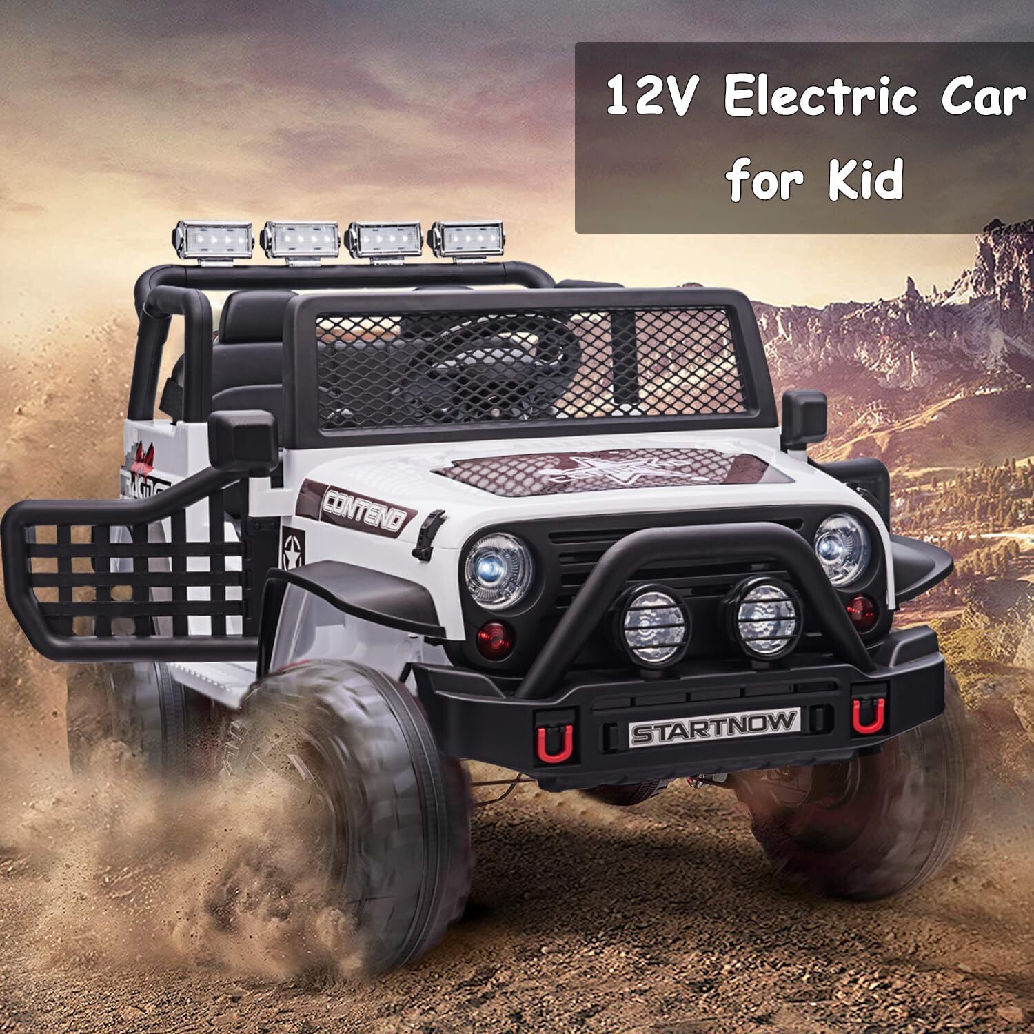 12V Kids Ride On Truck Electric Vehicle Jeep 2 Seater Car Toy w/ Remote Control