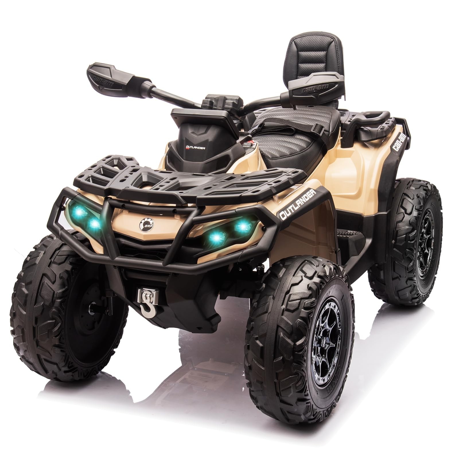 Christmas Gift 24V Kids Ride On Car Electric ATV 4WD Toy Car 2 Seaters LED Light