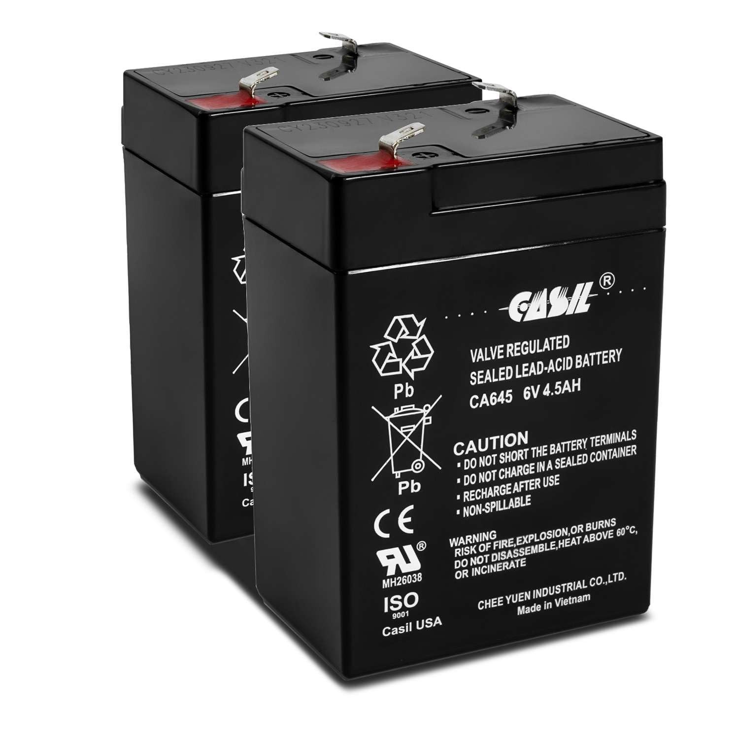 6V Rechargeable Battery 4.5Ah for Power Wheels, Emergency Lights, Ride-On Toys