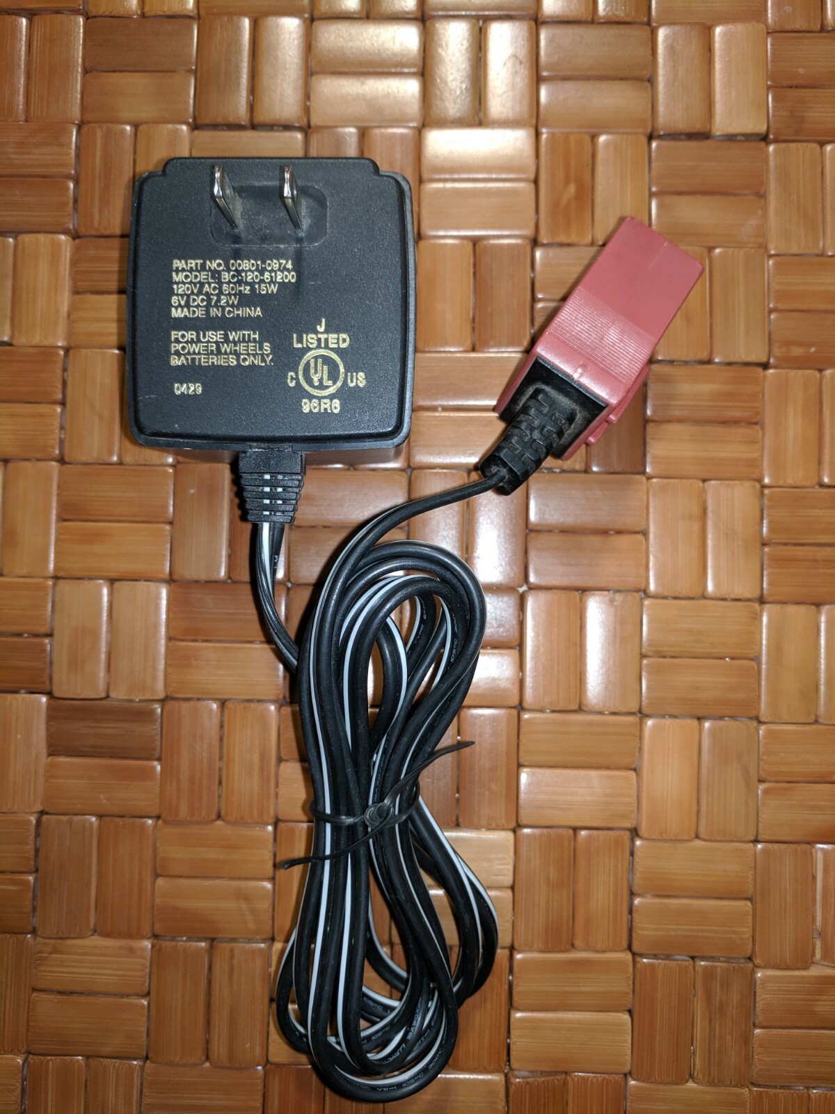 Genuine Fisher Price 00801-0974 Power Wheels BC-120-61200 Battery Charger Super