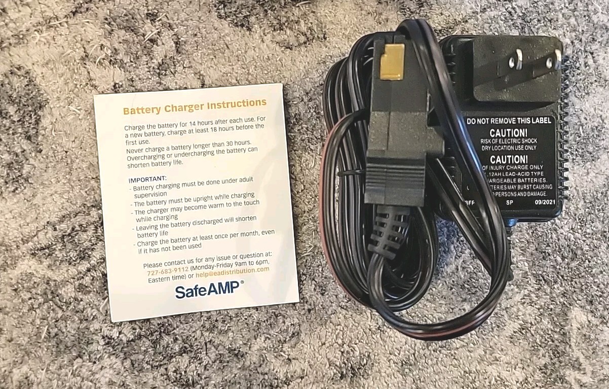 12-Volt Charger Power Wheels Sa-Cpw12 fisher-price Safe Amp New