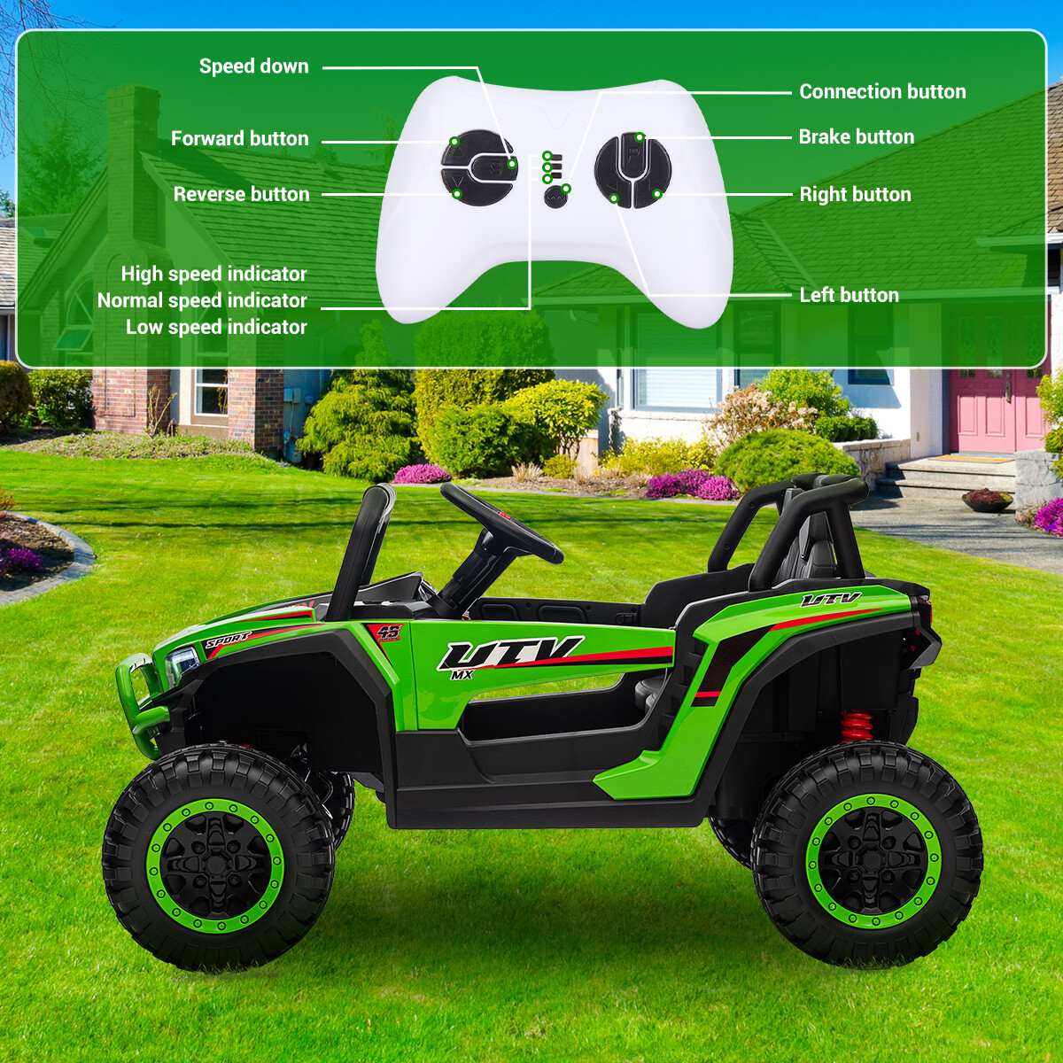 12V Kids Ride On Car 2 Seater Electric Vehicle Toy Truck w/Remote Control US
