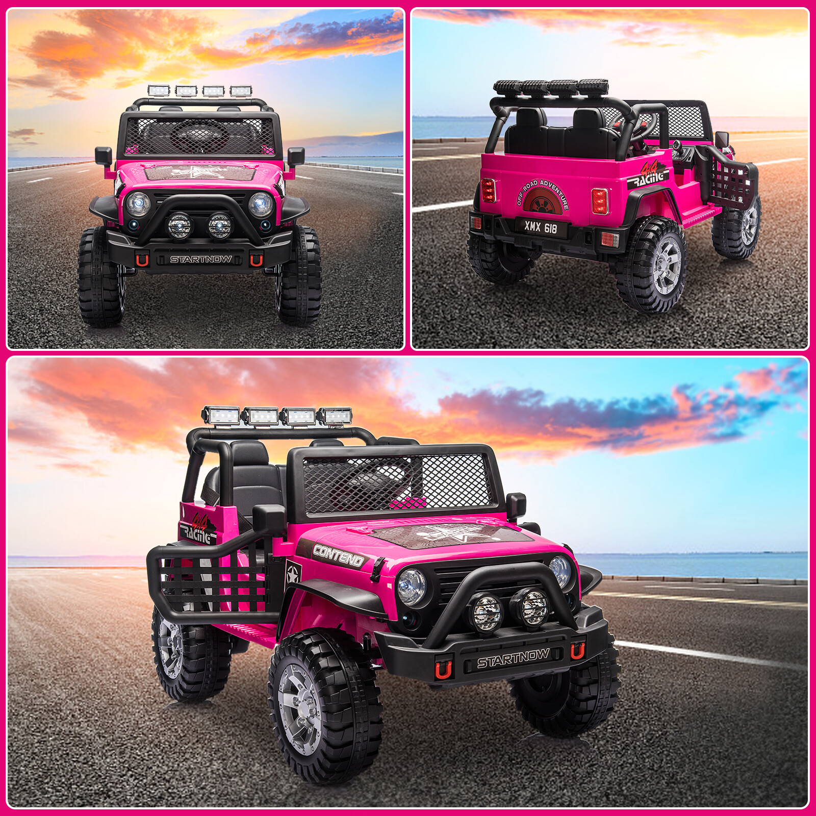 12V Kids Ride On Car 2 Seater Electric Vehicle Toy Truck Jeep MP3 Remote Control