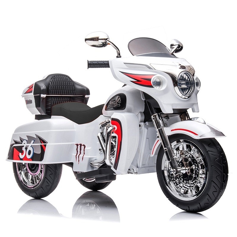 Kids Ride On Motorcycle 12V 2-Seat Electric Motorbike 3 Wheels for 3-8 Years Old