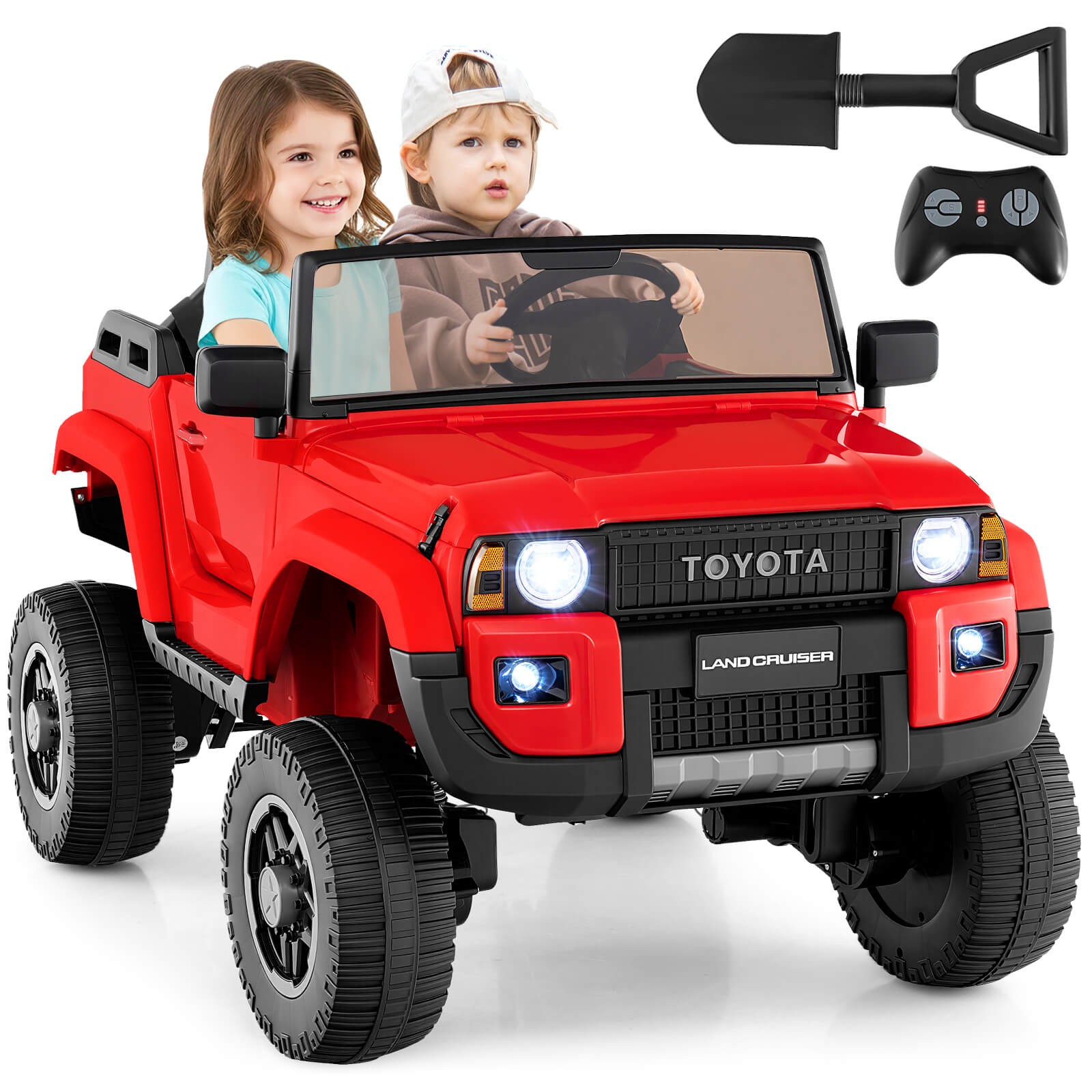 24V 2 Seater Ride on Car for Kids Licensed Toyota LC250 Ride on Truck w/Remote